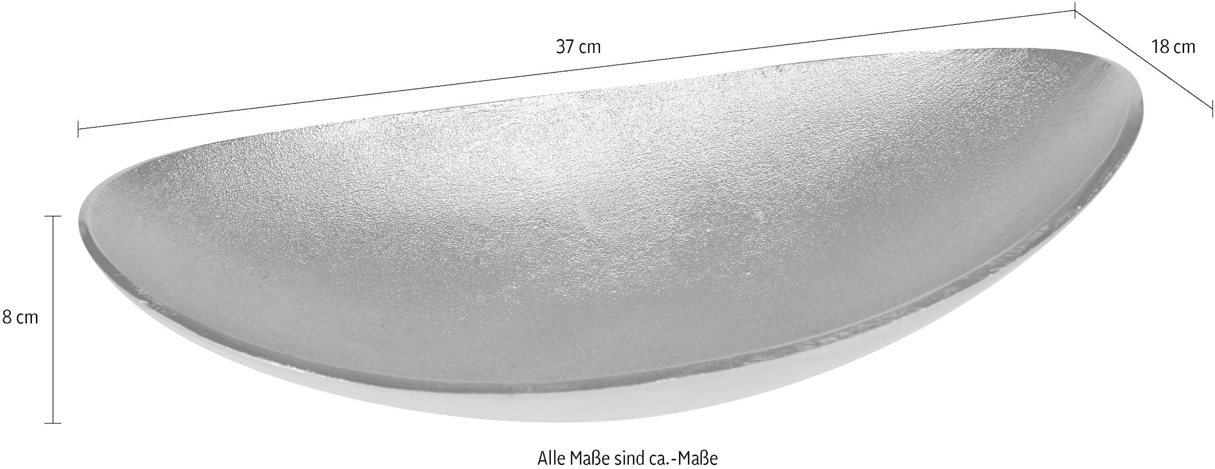 Home affaire oval »Julia«, 3 Garantie Jahren Aluminium, XXL Dekoschale aus mit