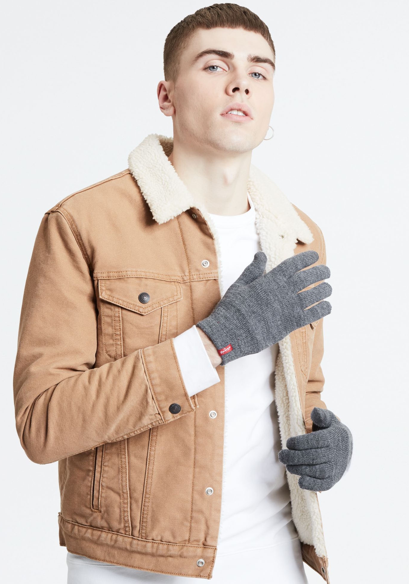 Levi's® Strickhandschuhe »TOUCHSCREEN«, mit Touchfunktion, einfache Bedienung von Smartphones an kalten Tagen