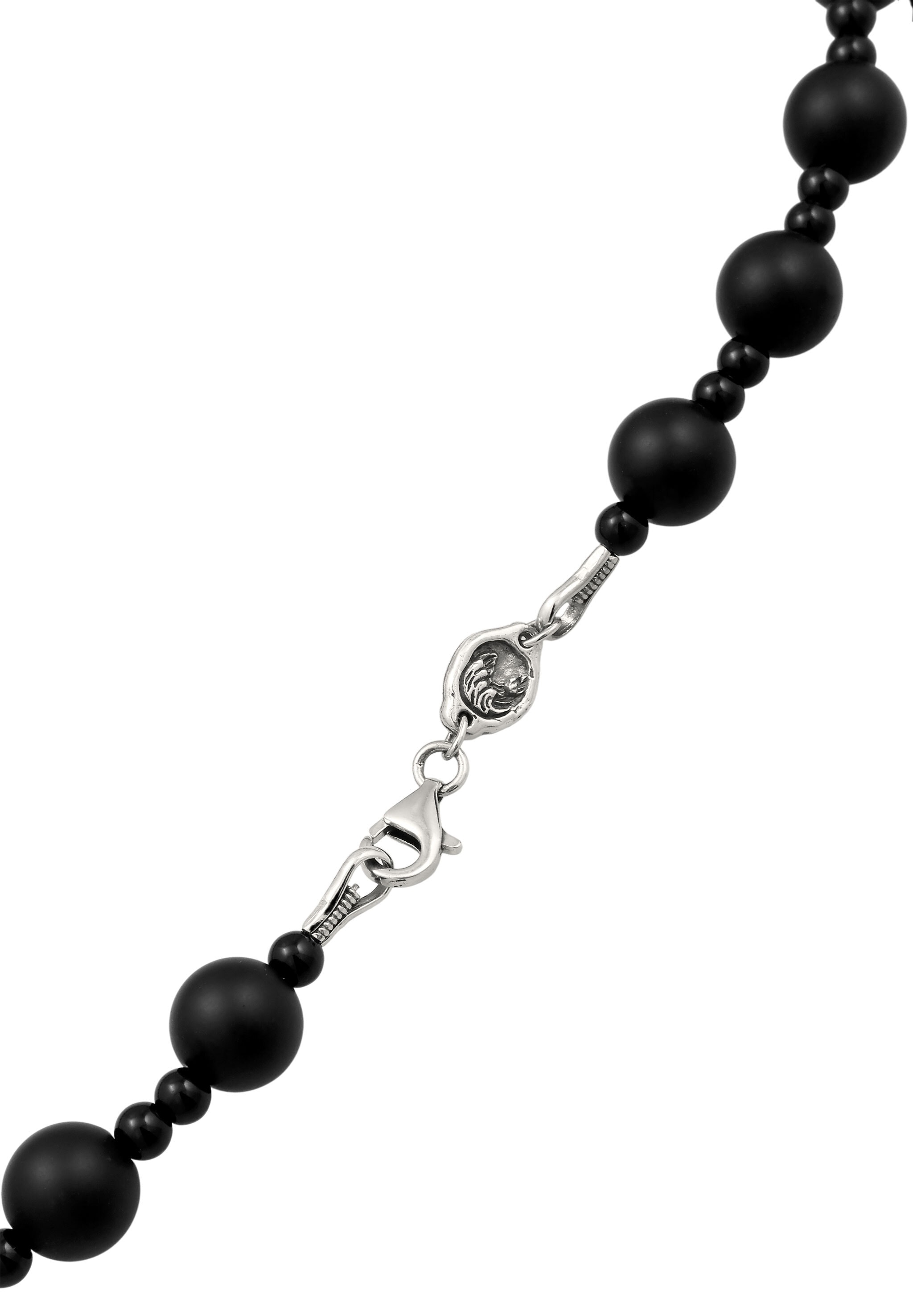 HAZE & GLORY Silberkette »Halskette Onyx Schwarz 925 Sterling Silber«