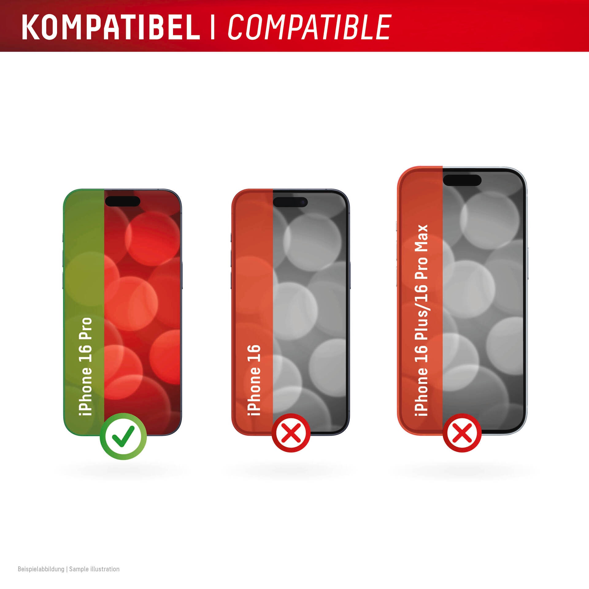 Displex Displayschutzglas »Premium Glass Full Cover Anti-Reflex«, für Apple iPhone 16 Pro, (1 St.), Displayschutzfolie, Schutzfolie, Bildschirmschutz, kratz- & stoßfest