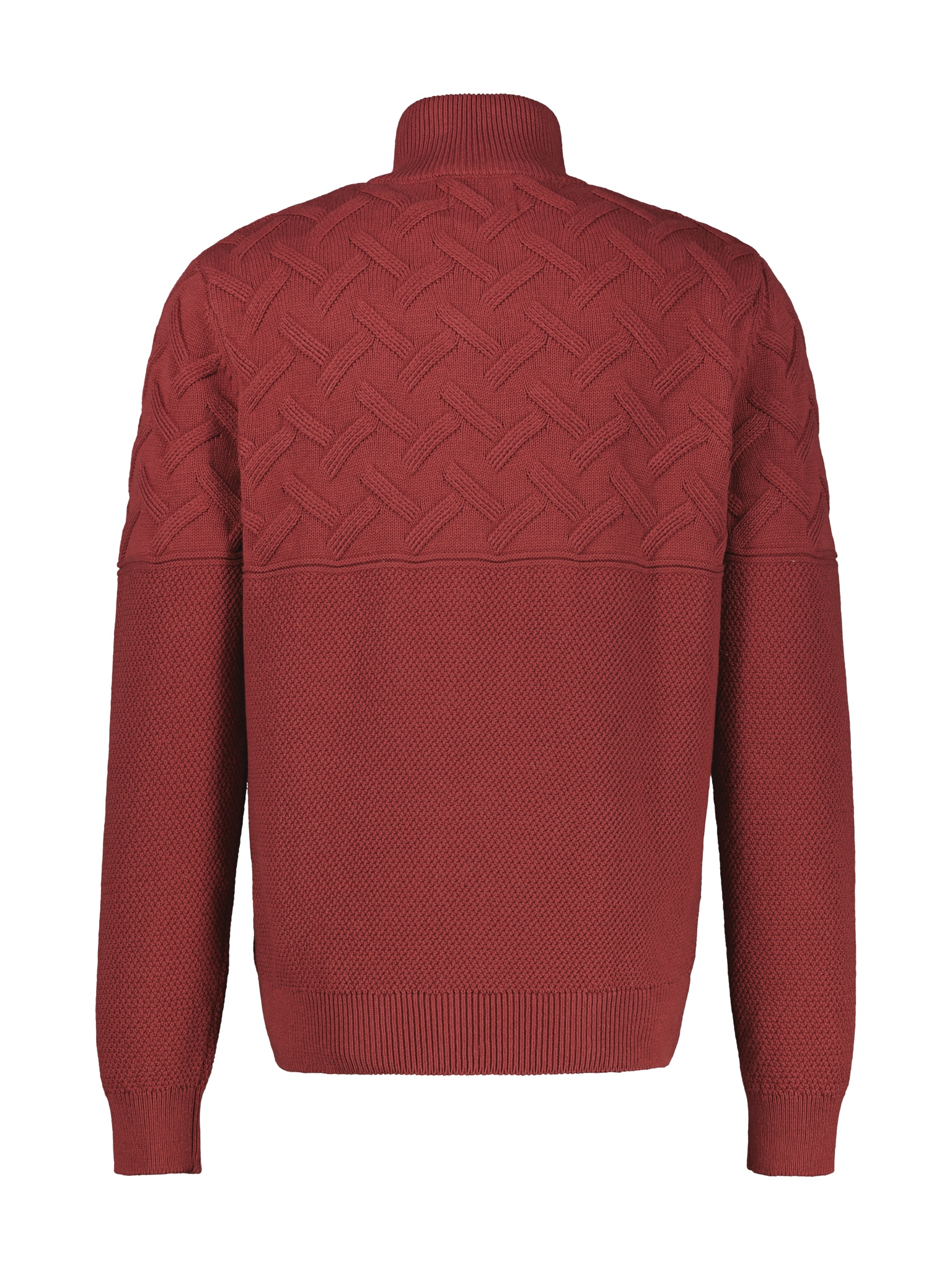 LERROS Strickpullover mit Zipper und Stehkragen, Jacquard-Struktur