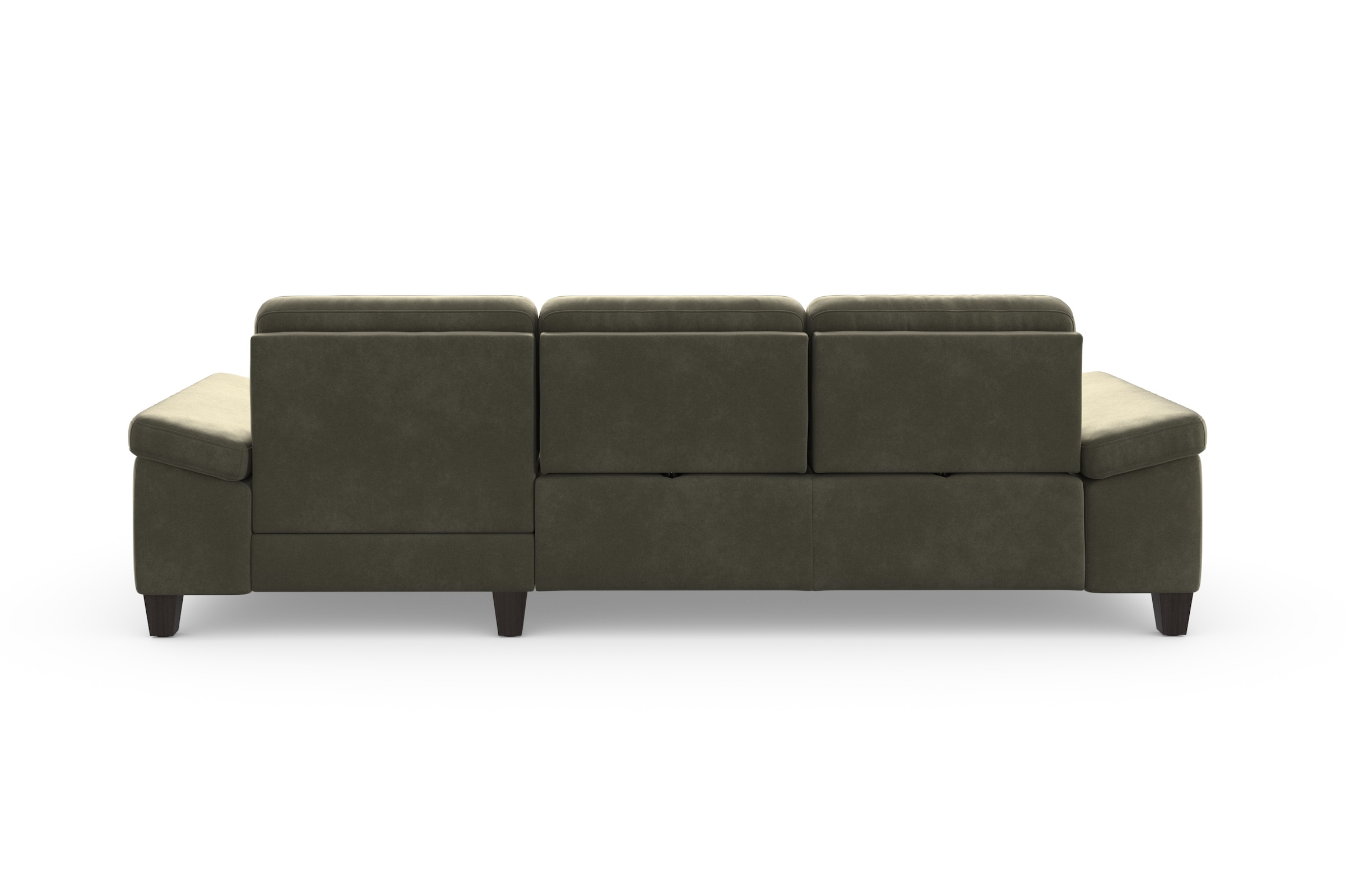 sit&more Ecksofa »Westham L-Form«, Recamiere, mit oder ohne Bettfunktion, Bettkasten, Füße wengefarben