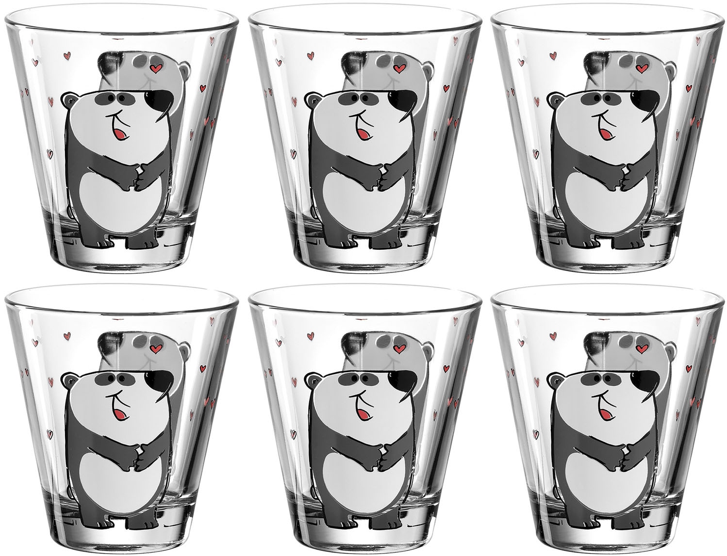 LEONARDO Kinderbecher "BAMBINI Panda" 215 ml, 6-teilig