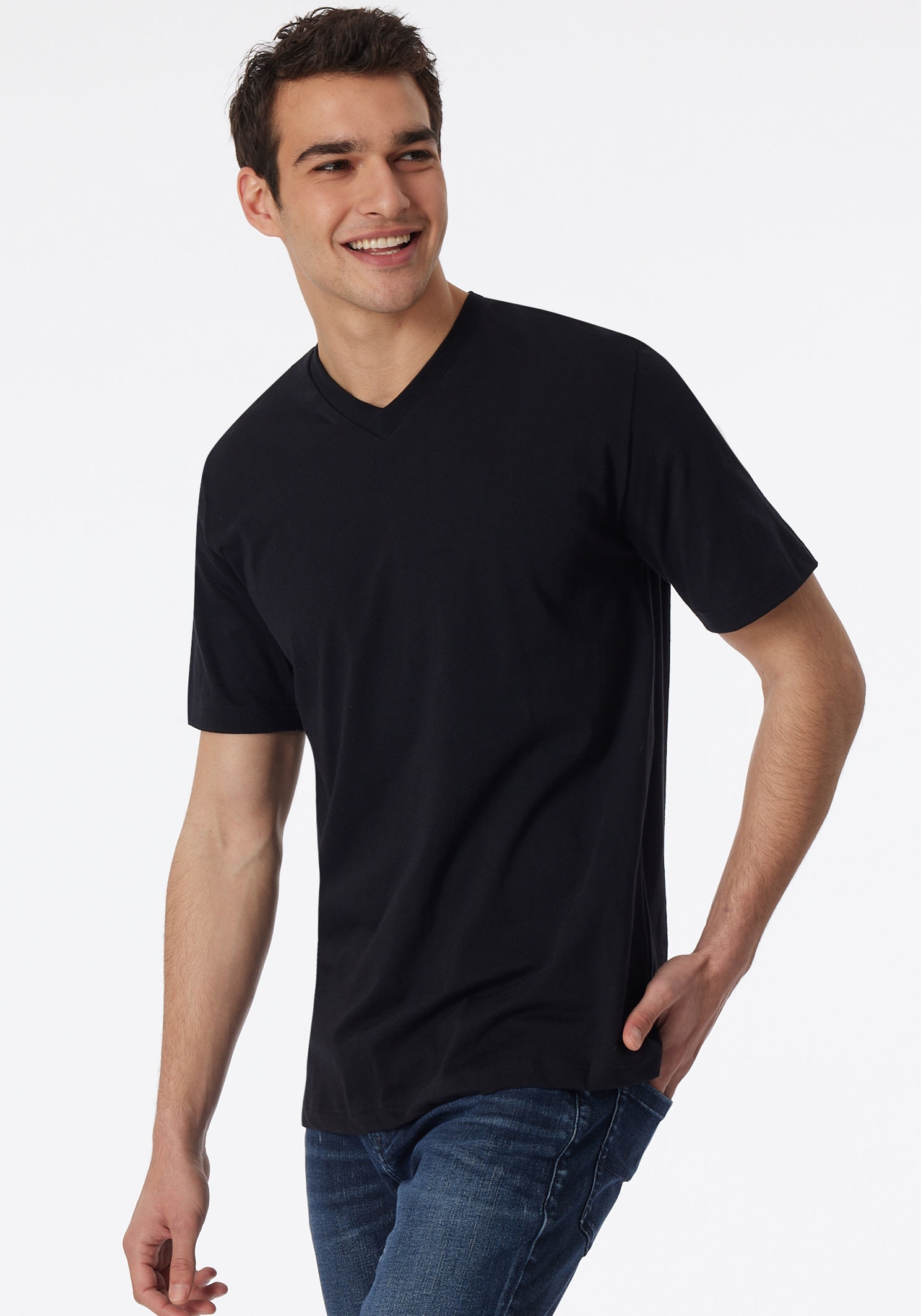 Schiesser V-Shirt »"Essentials"«, (2er-Pack), mit V-Ausschnitt