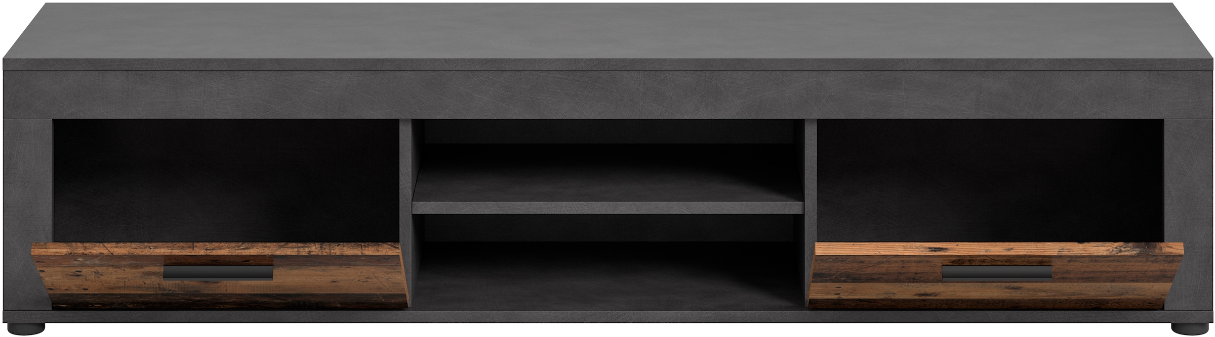 INOSIGN Lowboard »Aosta, Breite 160 cm, in verschiedenen Farbausführungen«, mit 2 Klappen und 2 offenen Fächern, TV-Board, Mediaboard, TV-Möbel