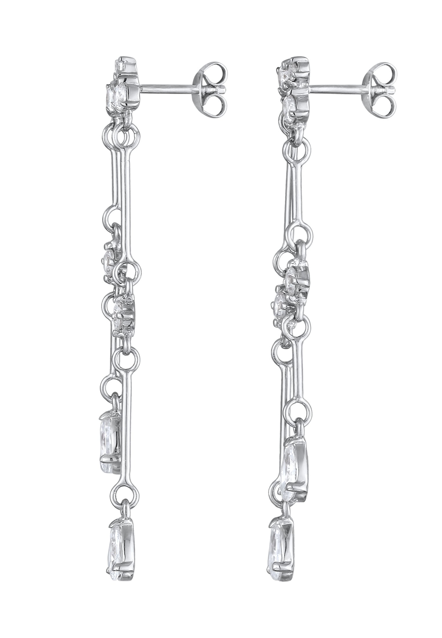 Elli Premium Paar Ohrstecker »Ohrringe Tropfen Topas Weiß 925 Sterling Silber«