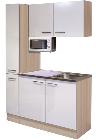 Flex-Well Küche »Oregon«, Gesamtbreite 130 cm, mit Apothekerschrank und Mikrowelle etc. kaufen