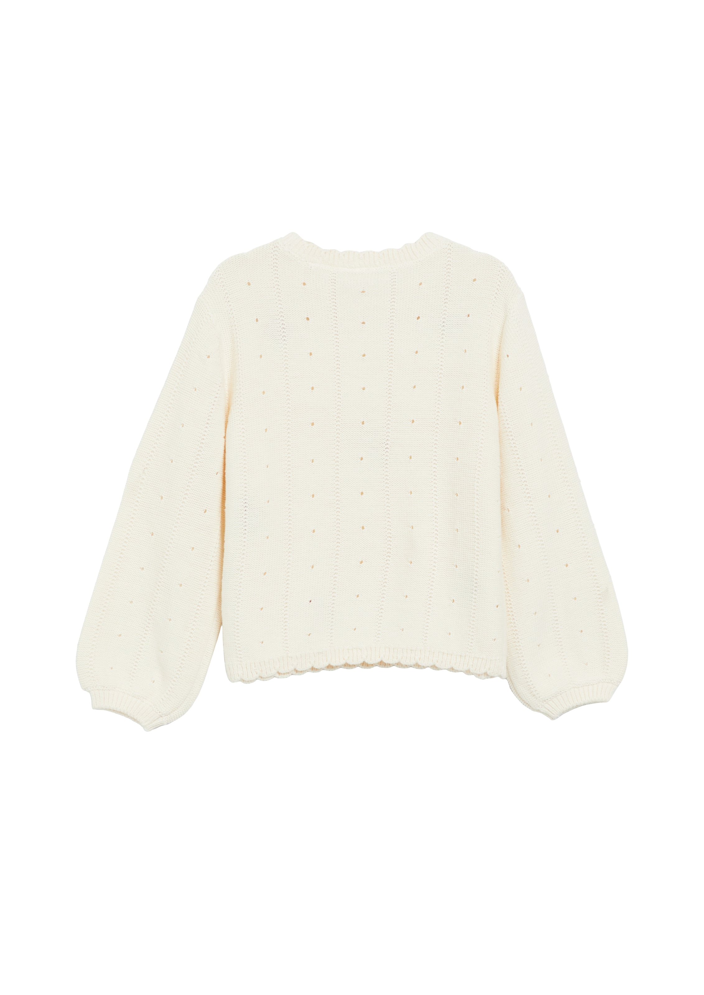s.Oliver Junior Strickpullover mit feiner Blumen-Stickerei / Häkel-Details / für Girls