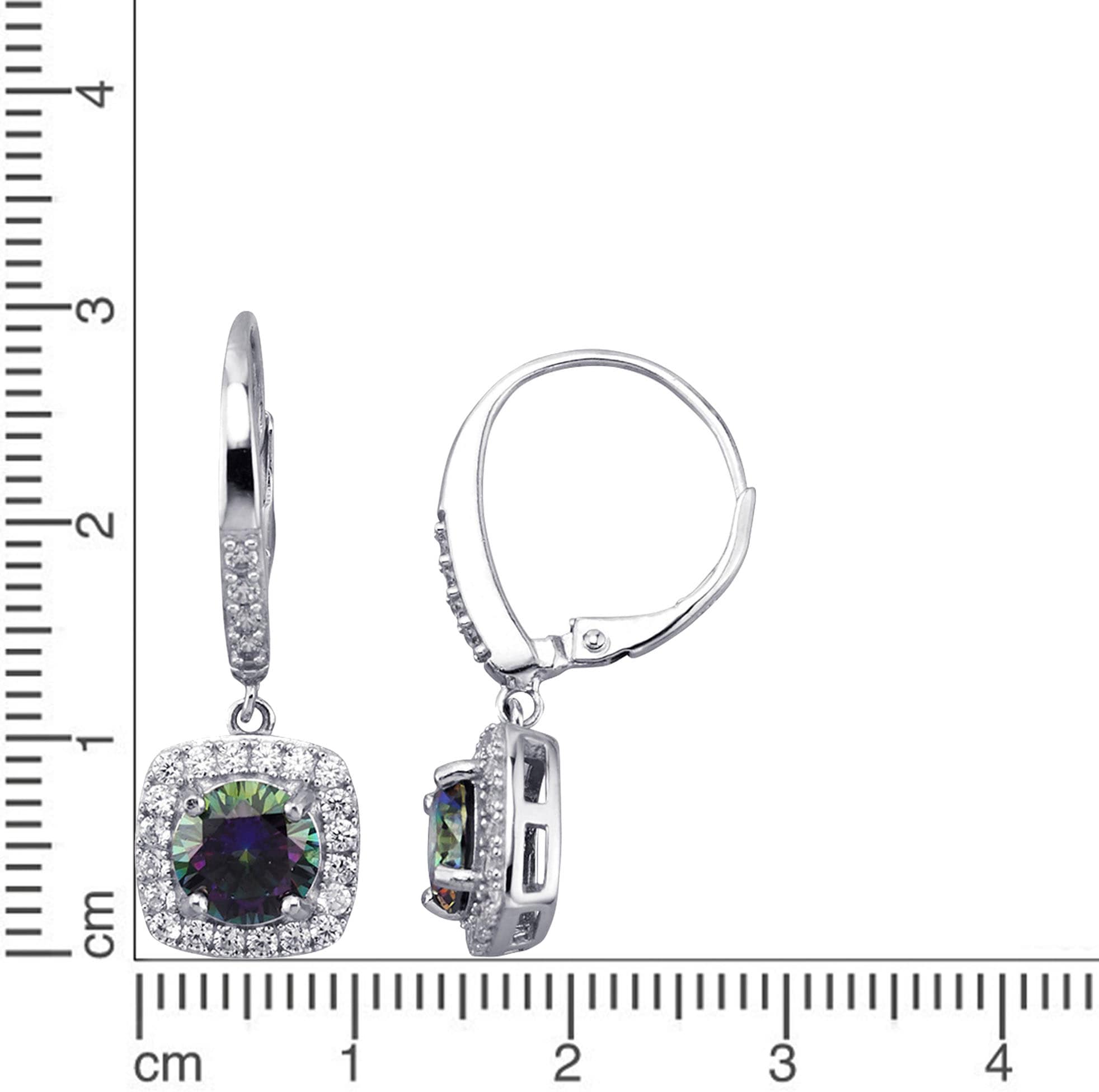 Firetti Paar Ohrhänger »Schmuck Geschenk Silber 925 Ohrschmuck Ohrringe Kissenform« mit Zirkonia (synth.)