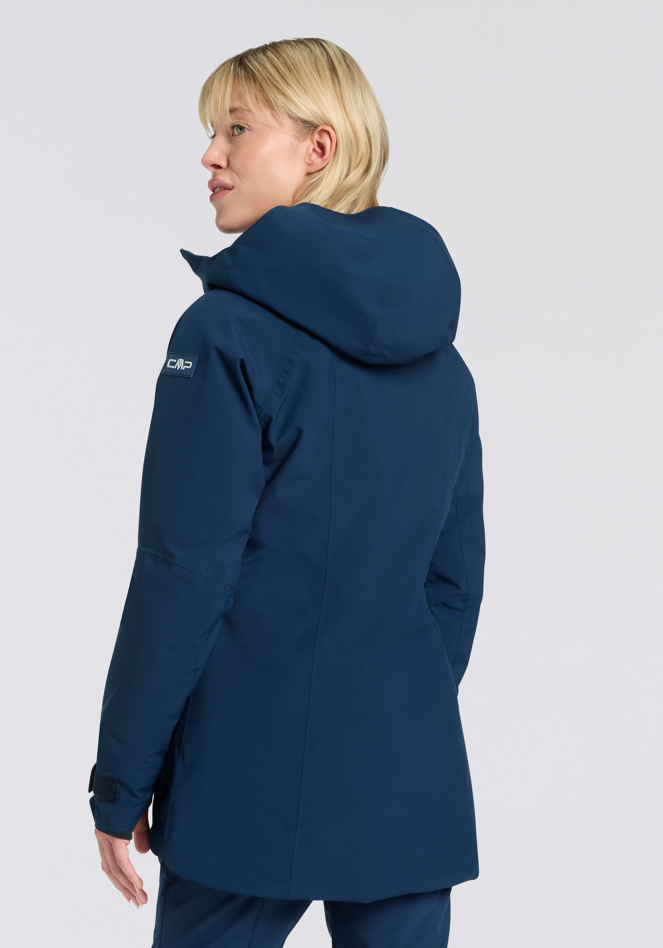 CMP Winterjacke mit Kapuze mit farblich passend gefütterter Kapuze, wärmend, winddicht