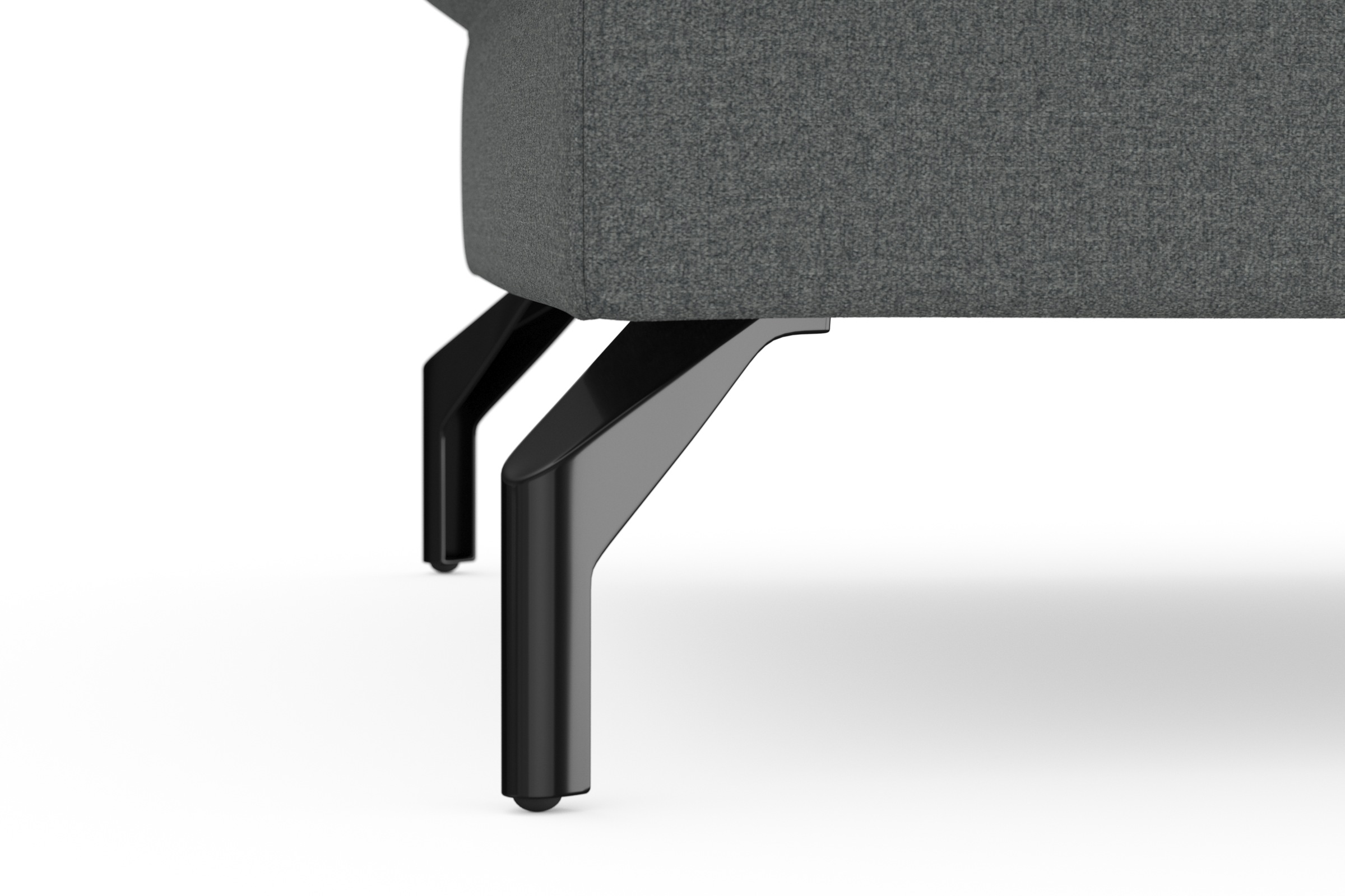 sit&more Hocker »Fashion«, inklusive Federkern, mit hochwertigen, schwarzen Metallfüßen