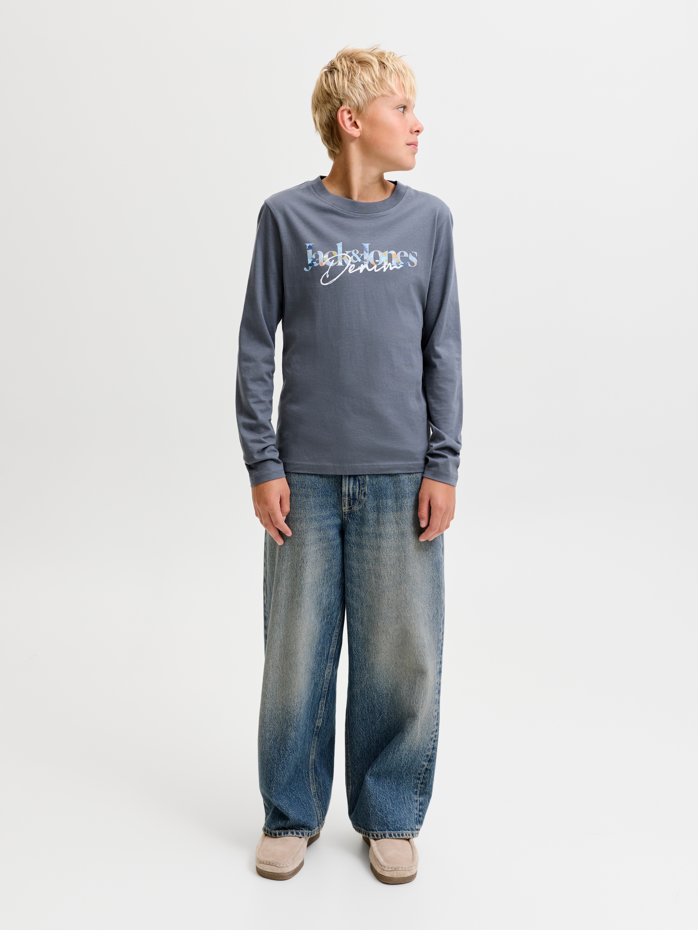 Jack & Jones Junior Langarmshirt »JJTOM TEE LS CREW NECK 2PK MP JNR« Packung, 2 Baumwolle, regular fit