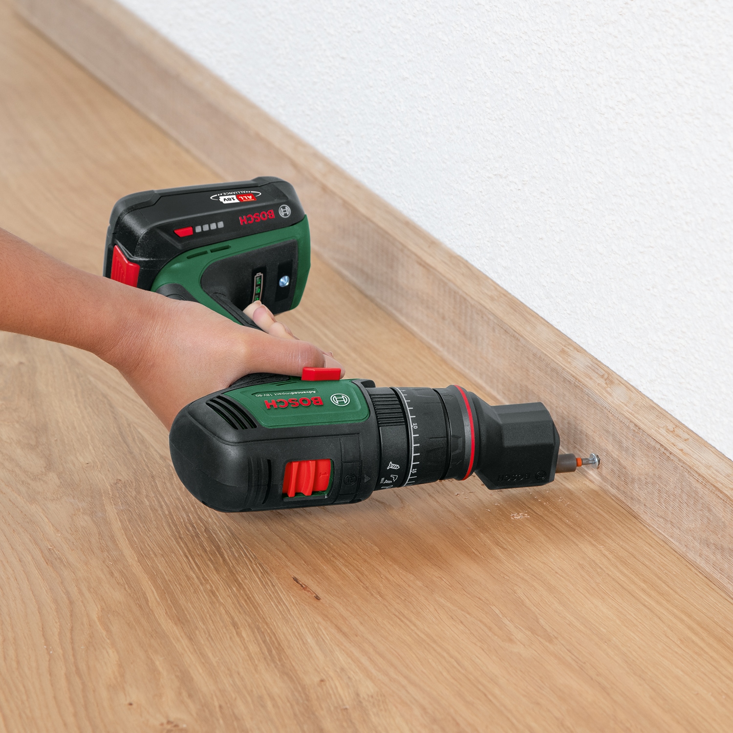 Bosch Home & Garden Akku-Schlagbohrmaschine »»AdvancedImpact 18V-80 QuickSnap««, Inkl. 2x Akku 2,5Ah, mit Aufsätze