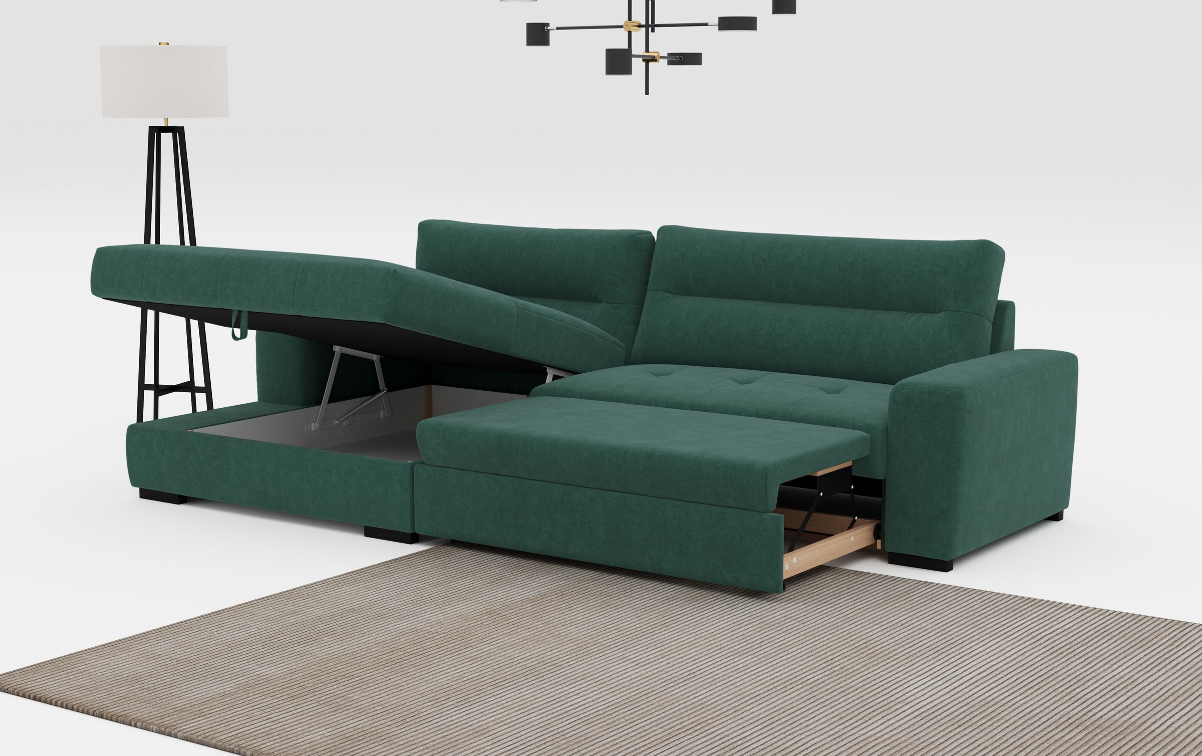 COTTA Ecksofa »Cappa L-Form«, wahlweise mit Bettfunktion & Bettkasten