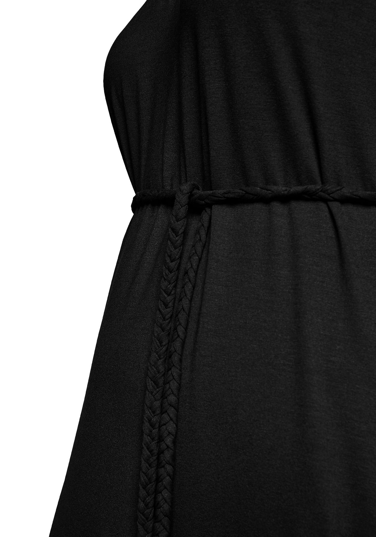 Sheego Strandkleid »Strandkleid mit Bindeband und Carmenausschnitt«, mit Bindeband und Carmenausschnitt