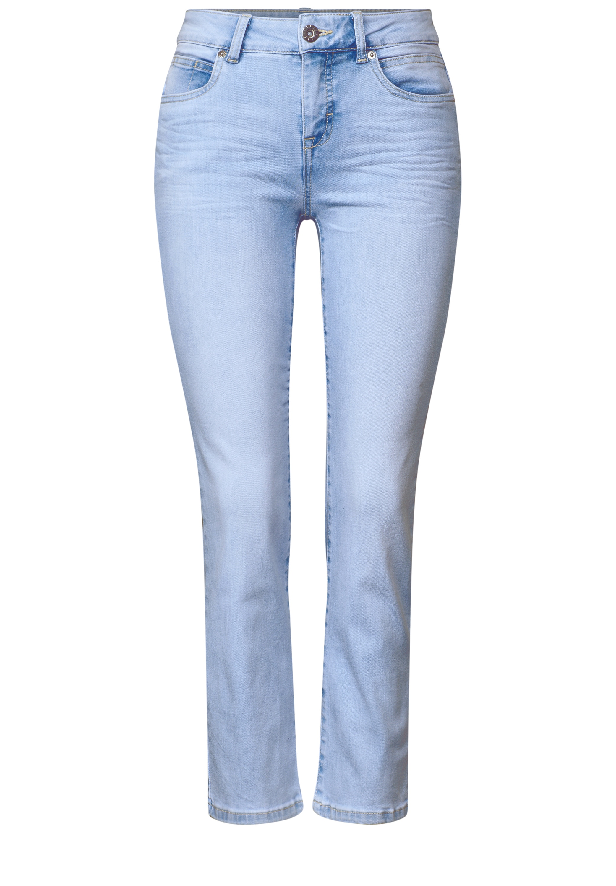 STREET ONE Slim-fit-Jeans »Tilly«, bleached, Slim Fit und mit Stretch
