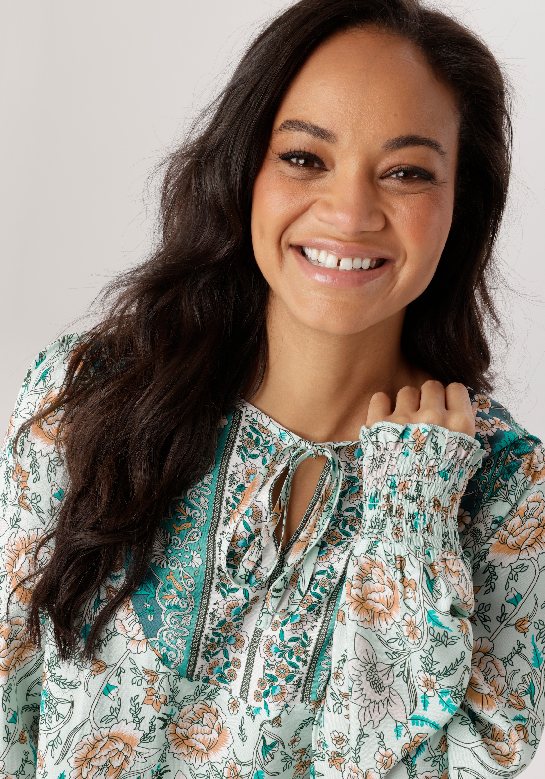 Aniston PLUS Schlupfbluse in Blumendessin - NEUE KOLLEKTION