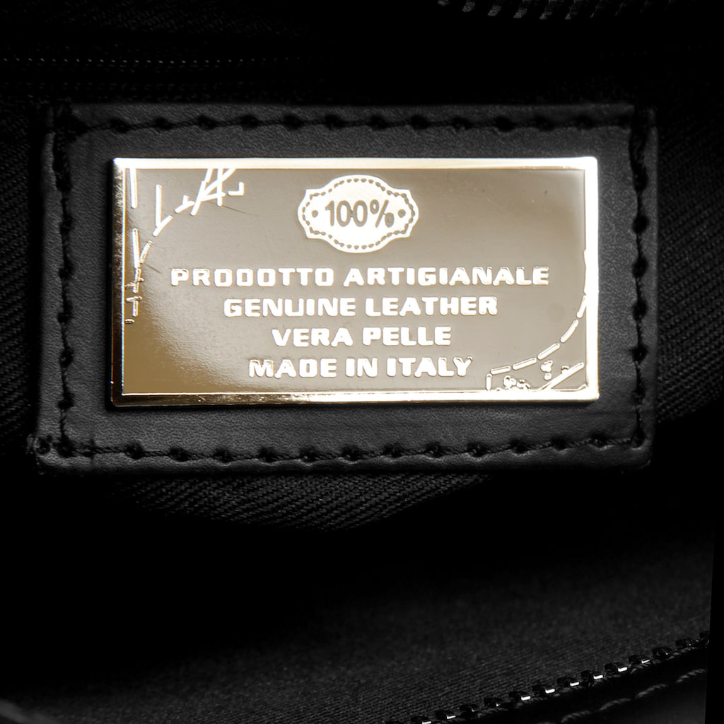 Cluty Umhängetasche, (1 tlg.), echt Leder, Made in Italy