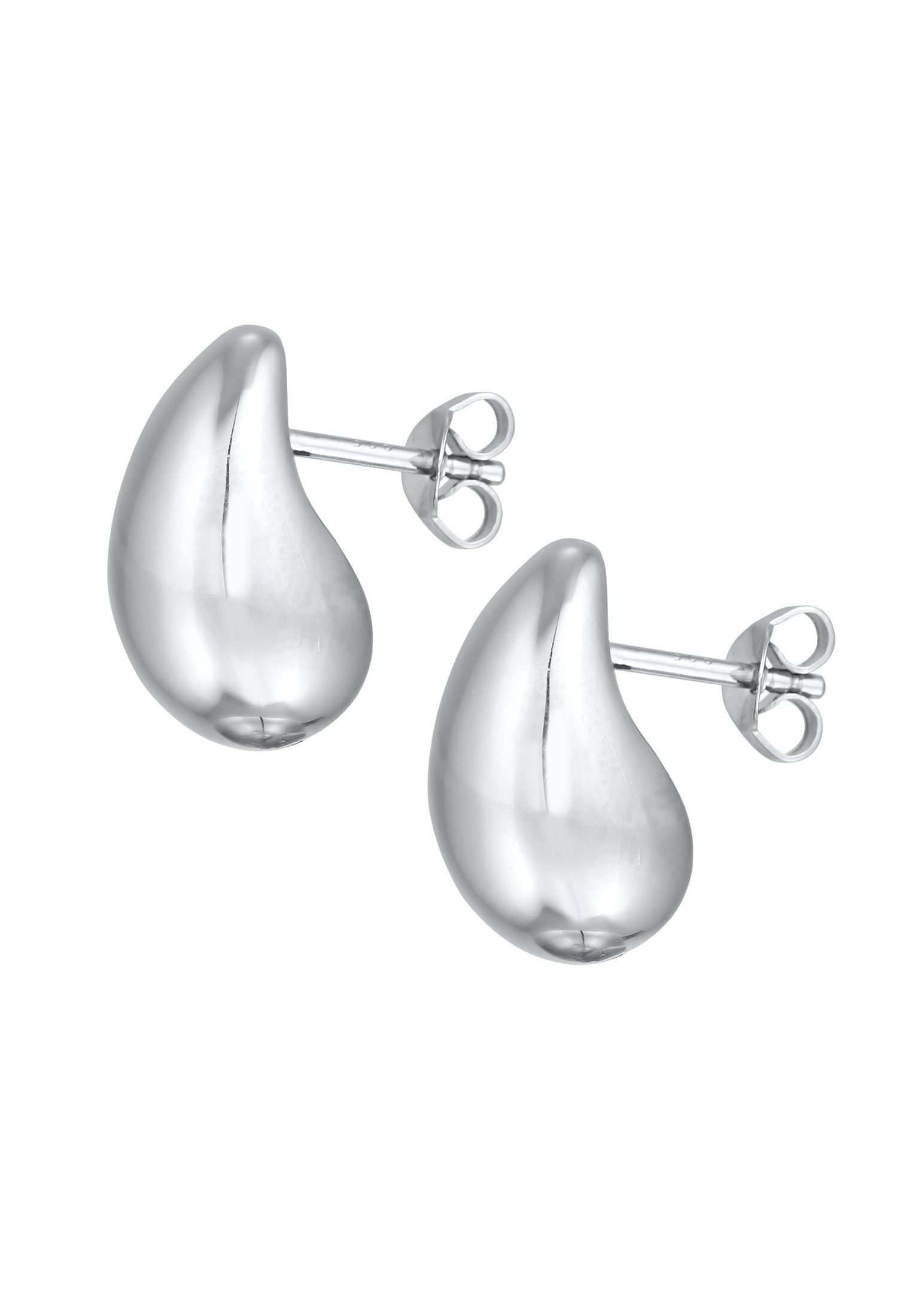 Elli Premium Paar Ohrstecker »Ohrringe Ohrstecker Tropfenform Bauchig Modern 925 Silber«