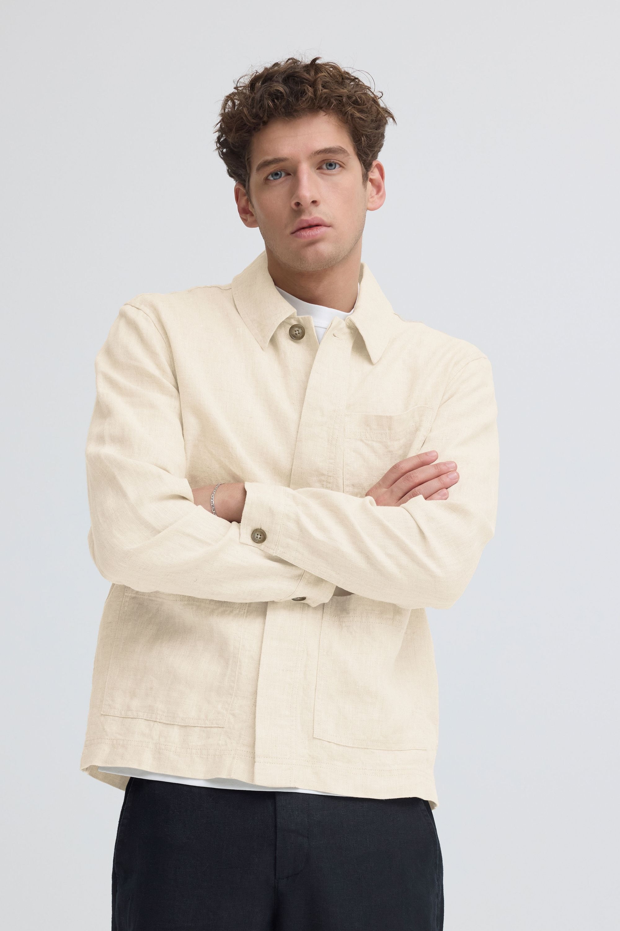 Casual Friday Hemdjacke »Hemdjacke CFEvensen Linen Mix«