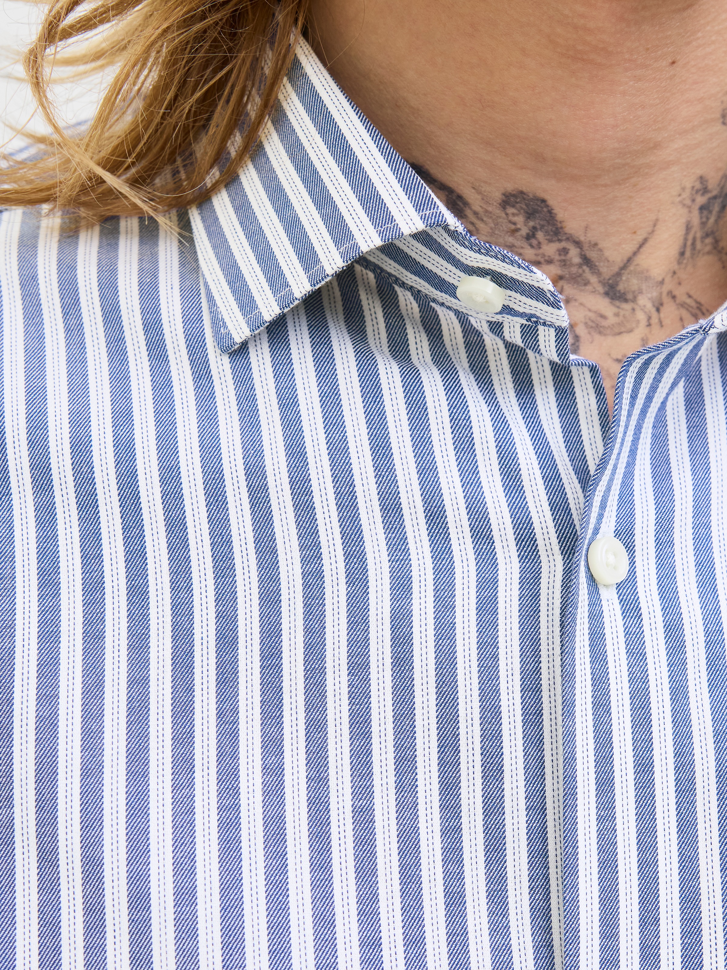 Jack & Jones Langarmhemd »JPRBLAPARKER Slim Fit Hemd, atmungsaktiv, ideal für den Alltag« unifarben, modisch, slim fit, Baumwolle, Hemdkragen