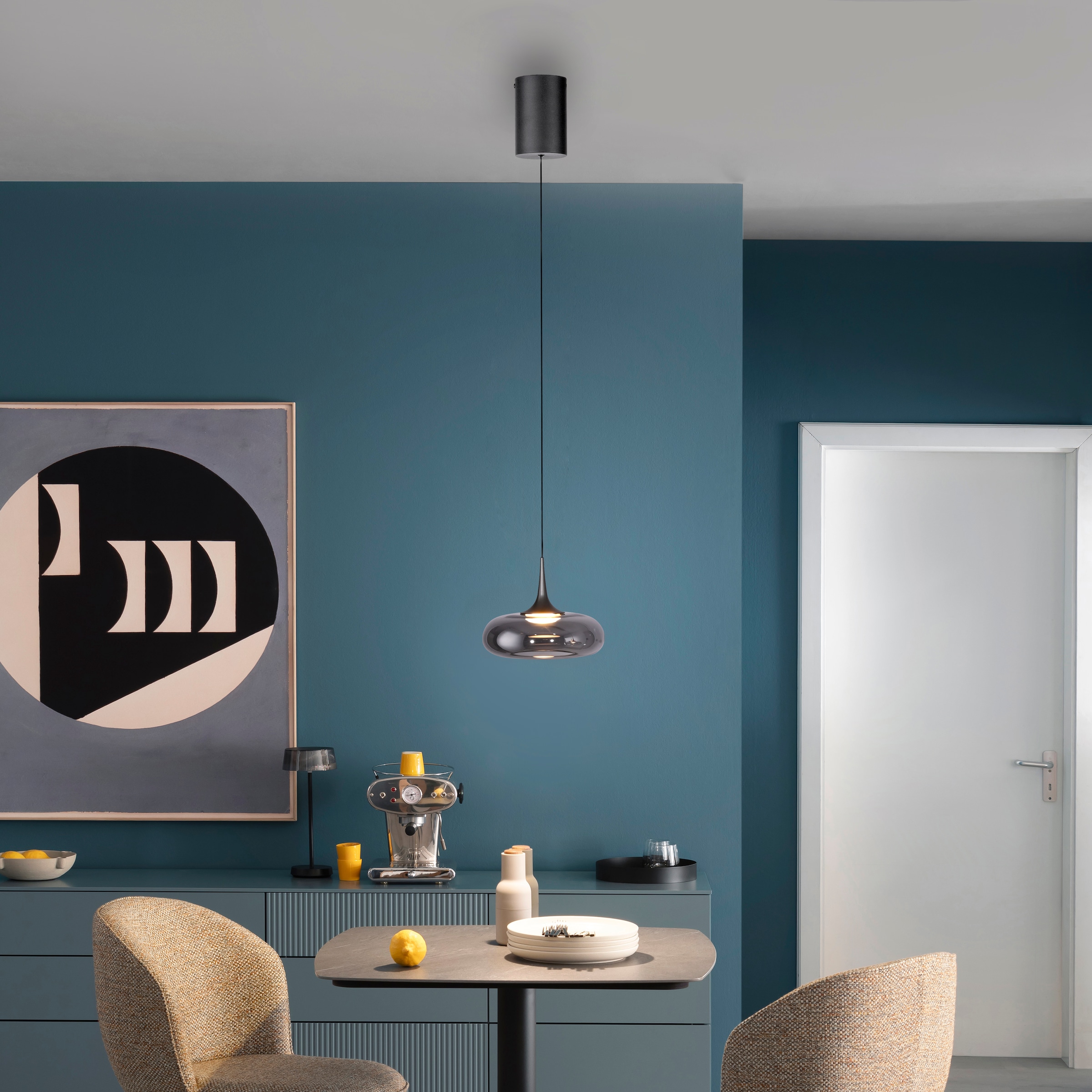 SCHÖNER WOHNEN-Kollektion LED Pendelleuchte »POSH« LED-Board 1 Stk. Warmweiß SCHÖNER WOHNEN Kollektion, SimplyDim, Memoryfunktion, Comfort-Lift