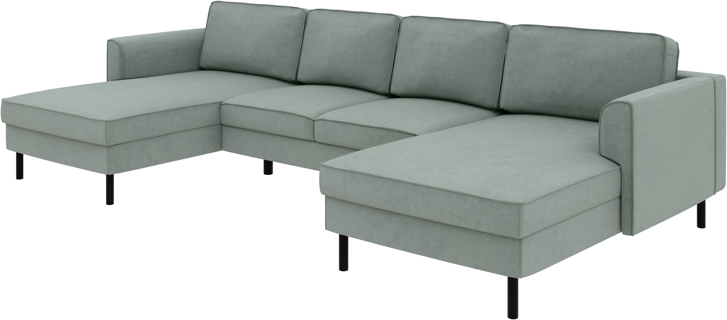 Home affaire Wohnlandschaft »Booster Couch wahlweise mit Schlaffunktion und Bettkasten-auch in Cord«, Sofa in U-Form, Breite 305 cm