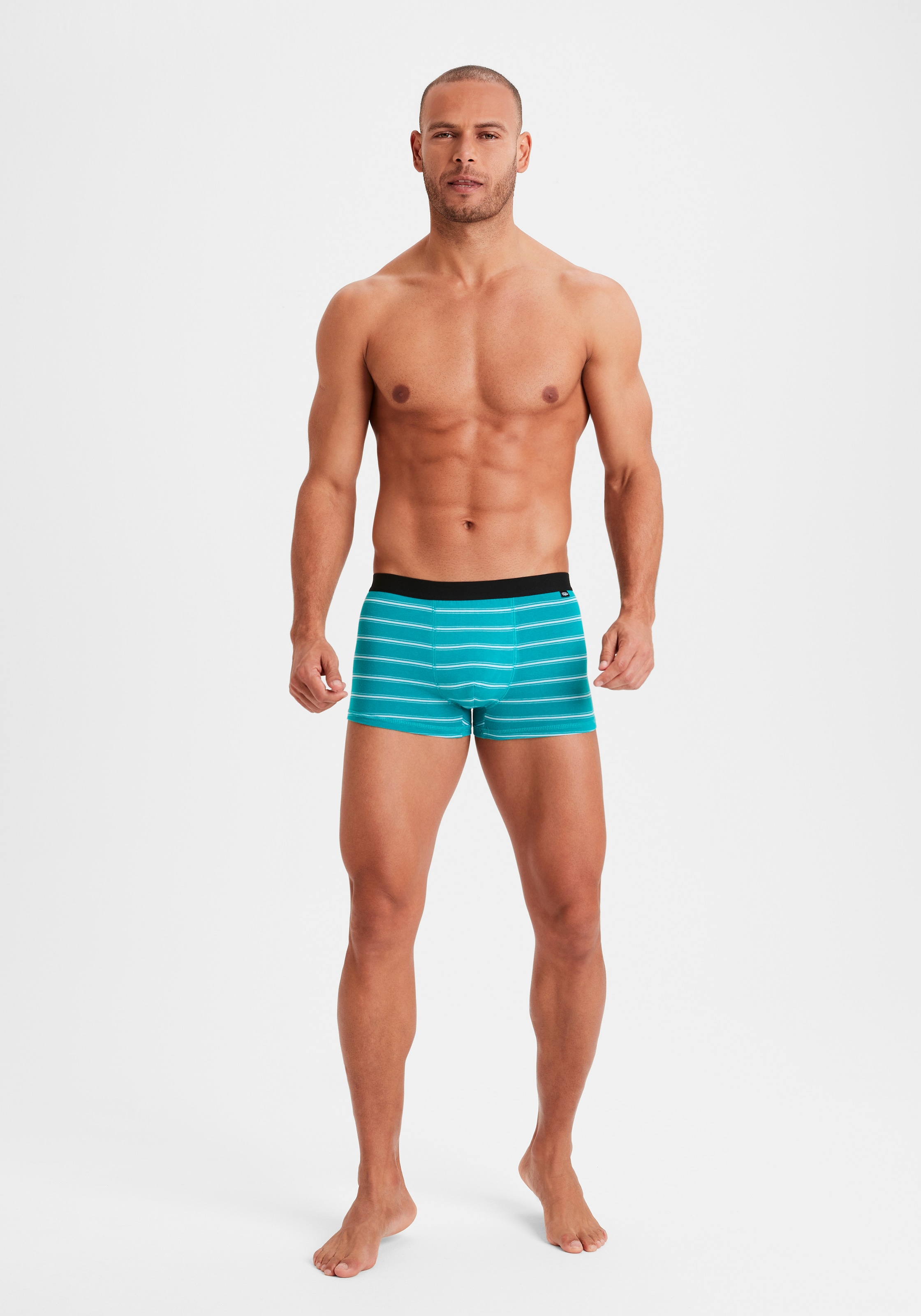 Buffalo Boxer »Boxershorts für Herren«, (Packung, 4 St.), mit schwarzem Webbund