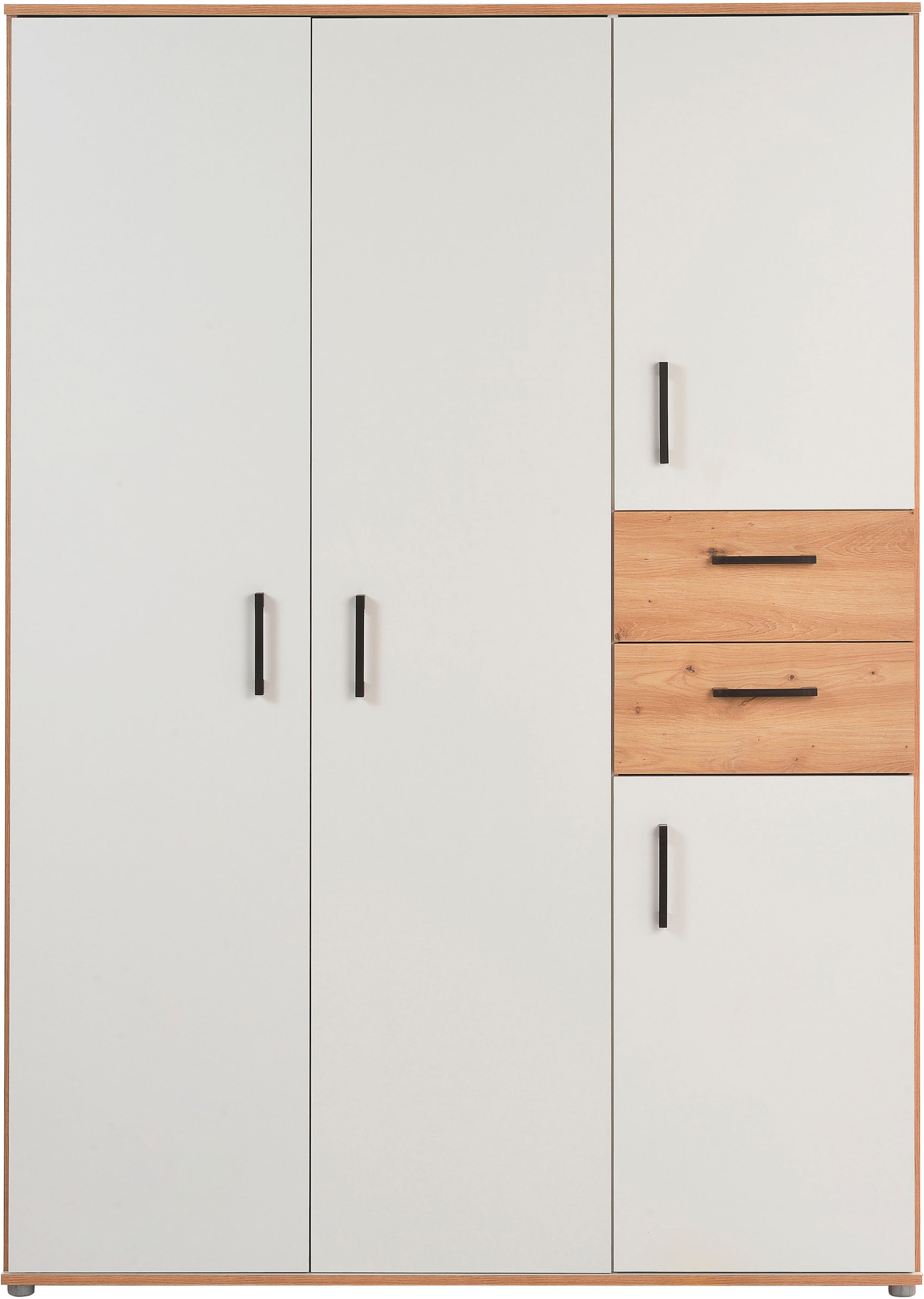 arthur berndt Jugendzimmer-Set »Jugendzimmer-Set »Bente« 5-teilig« 2tlg, 3tlg, 5tlg -Schrank, Bett, Schreibtisch, Sideboard, Standregal, 3 tlg. Artisan Oak Nb/Weiß