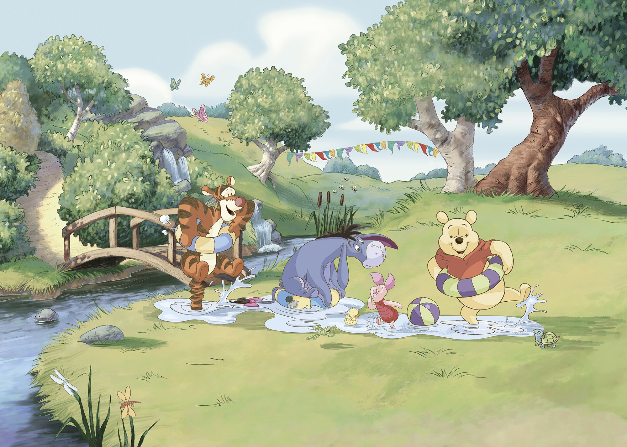 Komar Kindertapete »Disney Winnie the Pooh Friendship and Fun«, bedruckt