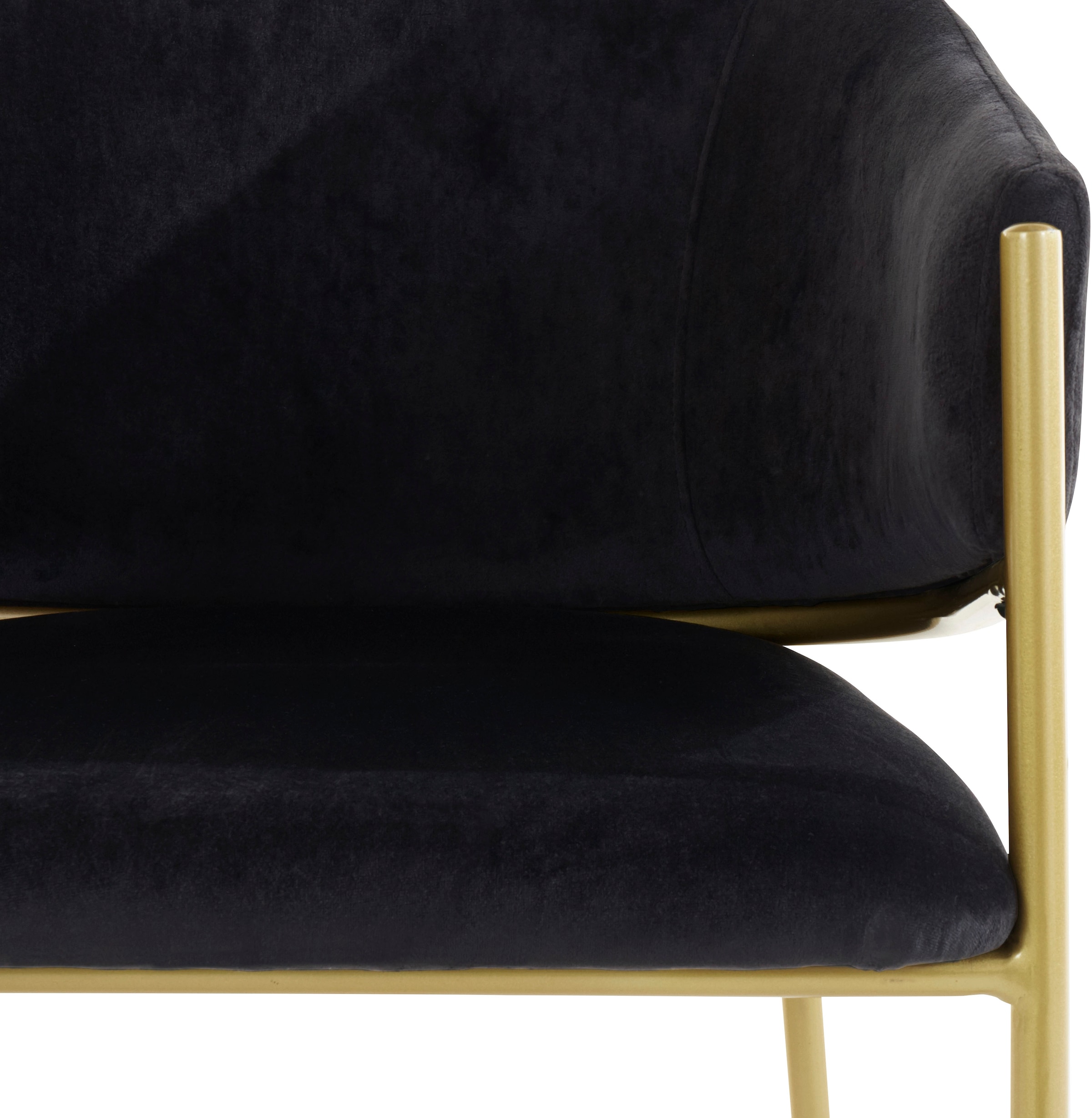 Leonique Esszimmerstuhl »Évreux«, 2 auf Sitzhöhe goldenen mit Veloursstoff, Metallgestell, Raten 49 cm einem St., bestellen