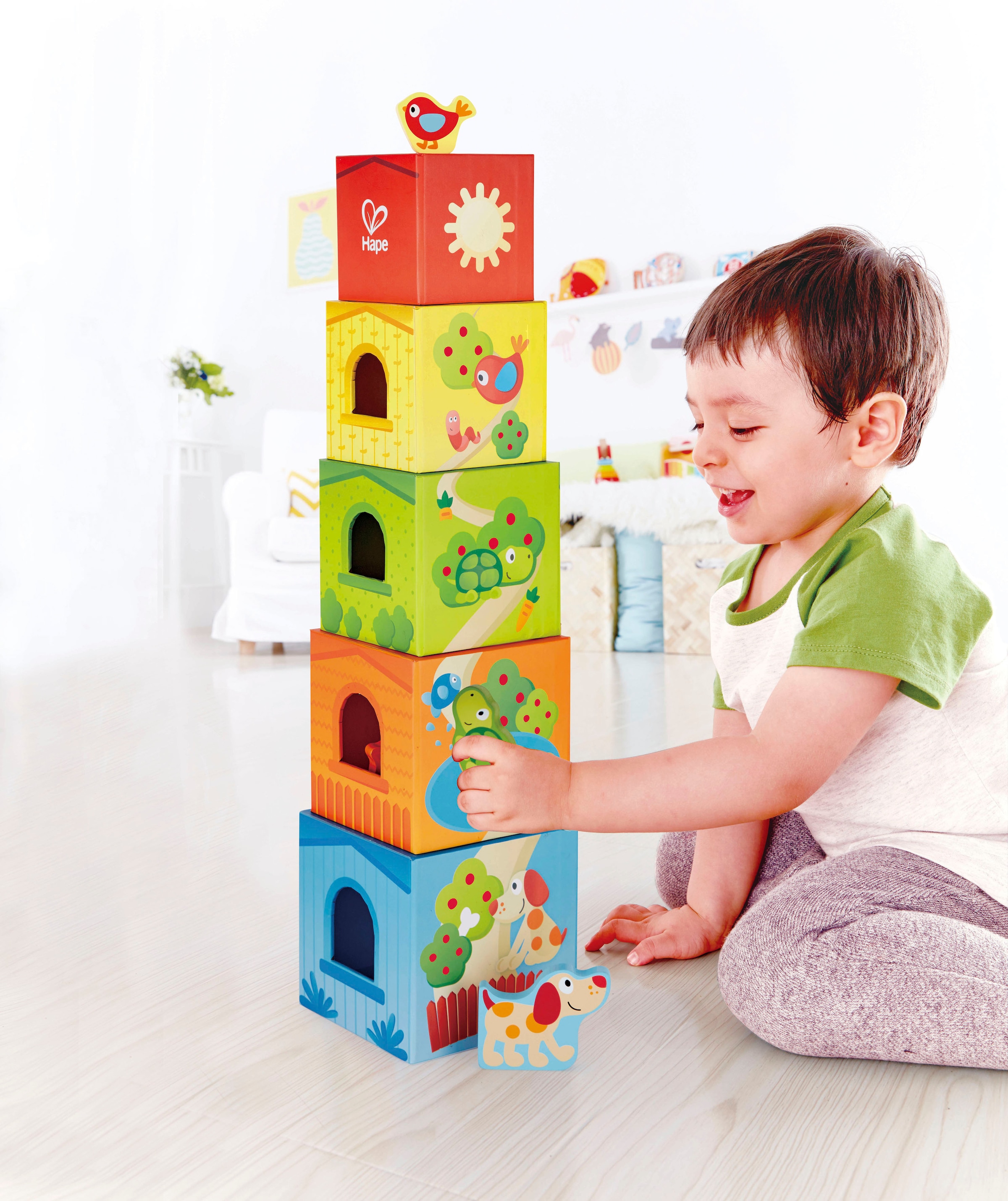 Hape Stapelspielzeug »Pepe&Friends Stapelturm«