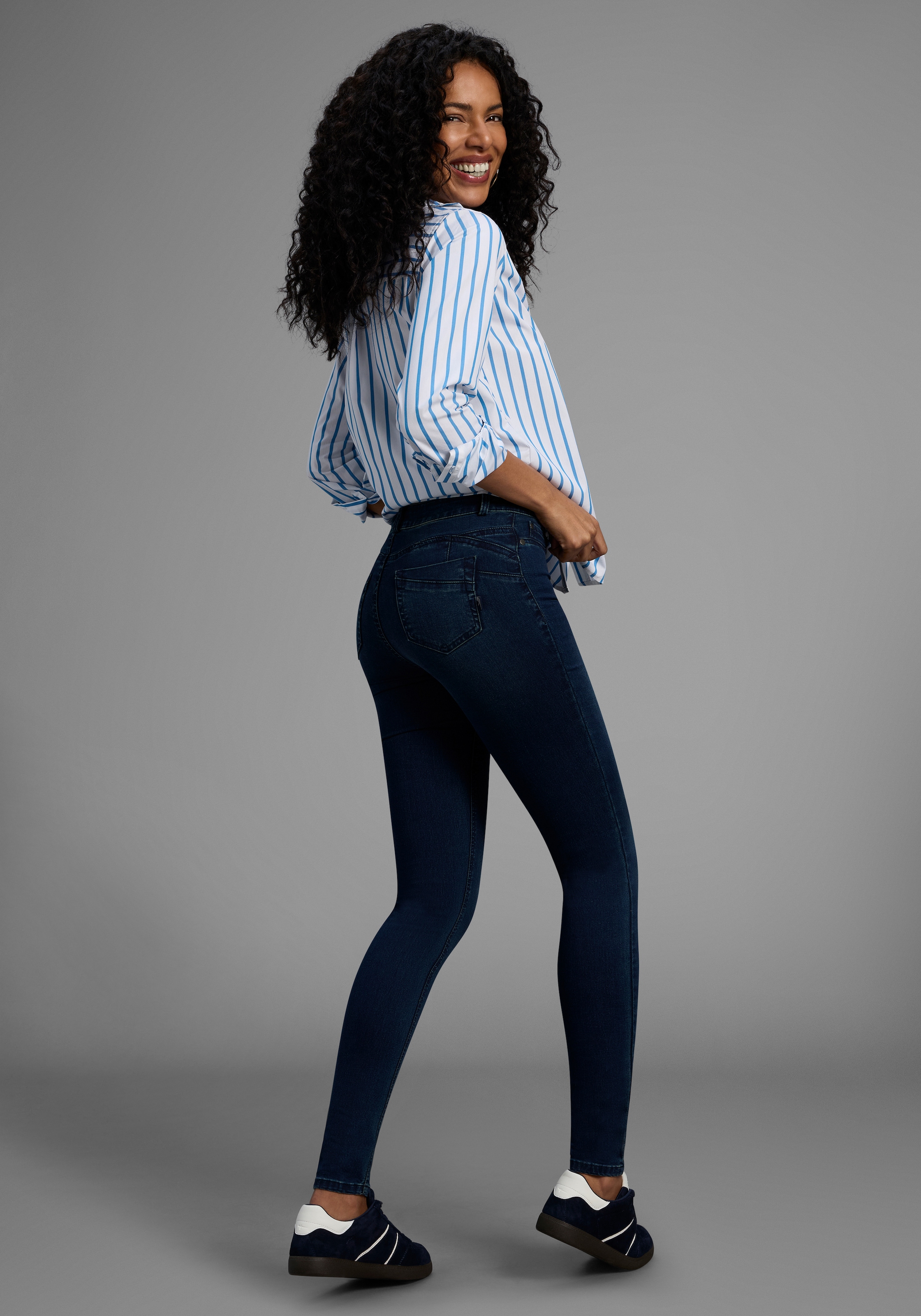 Arizona Skinny-fit-Jeans »Ultra Stretch«, skinny-fit, betonte Taille, shaping-Effekt, high Waist