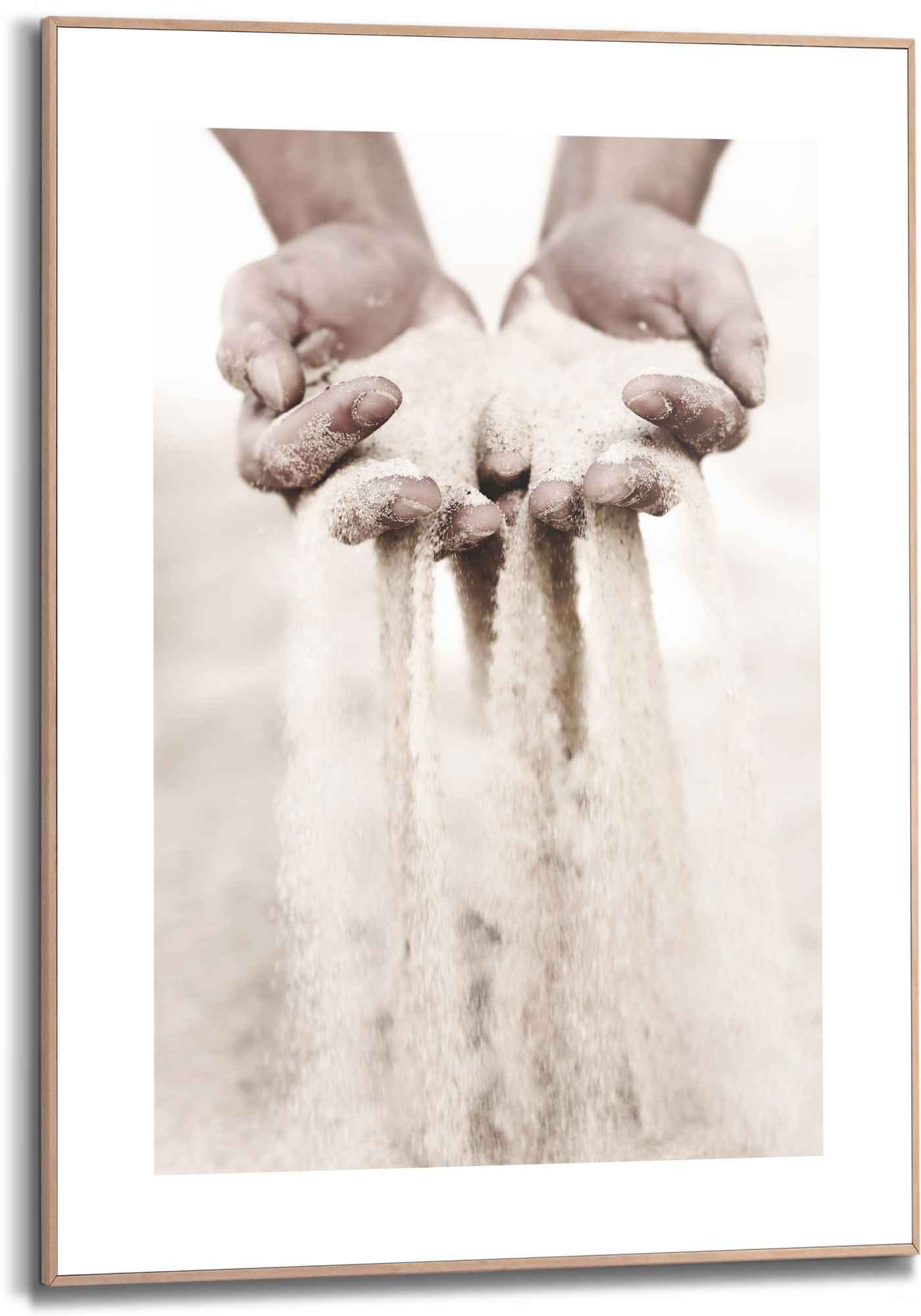 Reinders! Bild »Gerahmtes Bild Sand Sandkorn (1 St.) - die bestellen - Finger bequem Verlust«, Leere durch Hände Menschen
