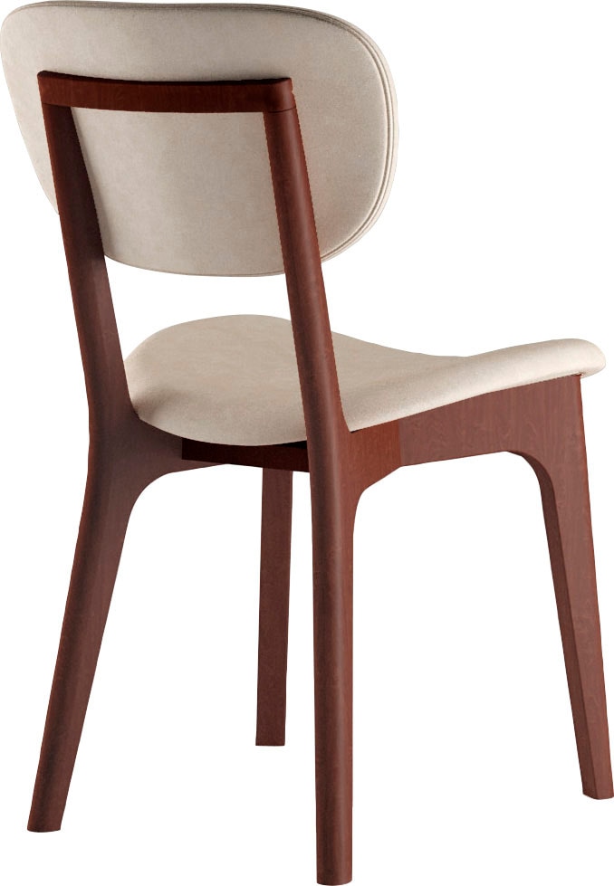 INOSIGN Stuhl »COZY Made in Italy«, (Set), 2 St., Microfaser, Gestell in Buche, Kirsch- oder Nussbaum, Massivholz, Design Stuhl