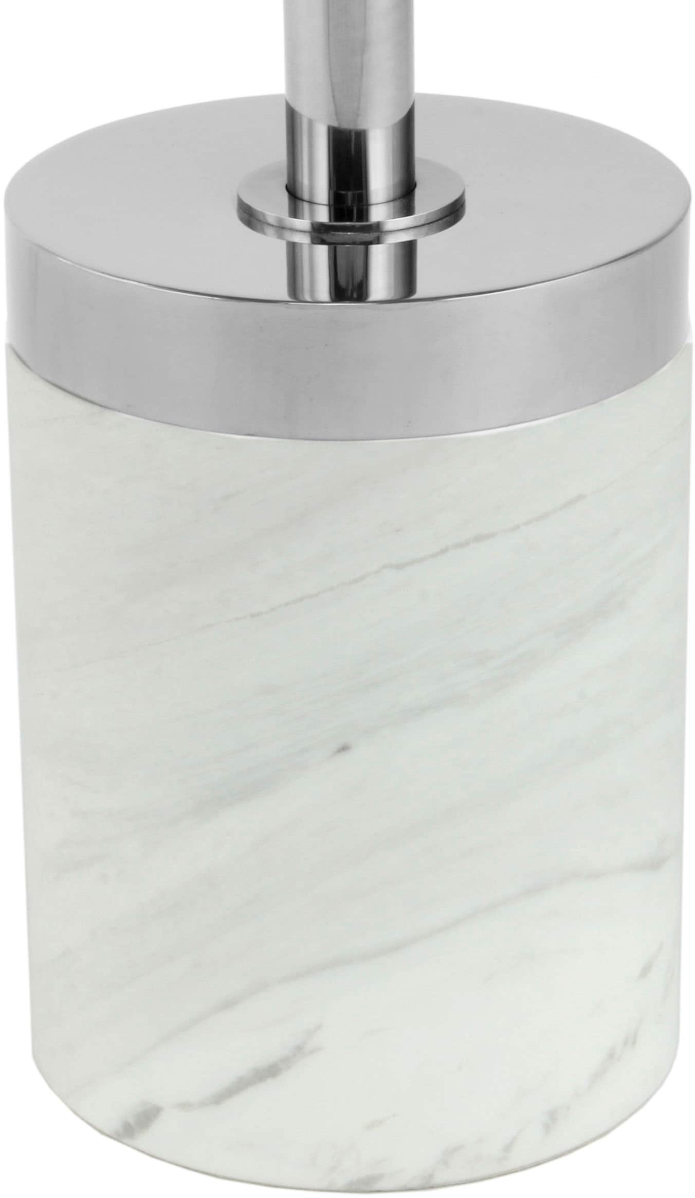 Kayoom Beistelltisch »Lana 125, robuste Glasplatte, Sockel in Mamor Optik« 1 Stk. tlg. robust, pflegeleicht, hochwertig, Outdoor und Indoor geeignet