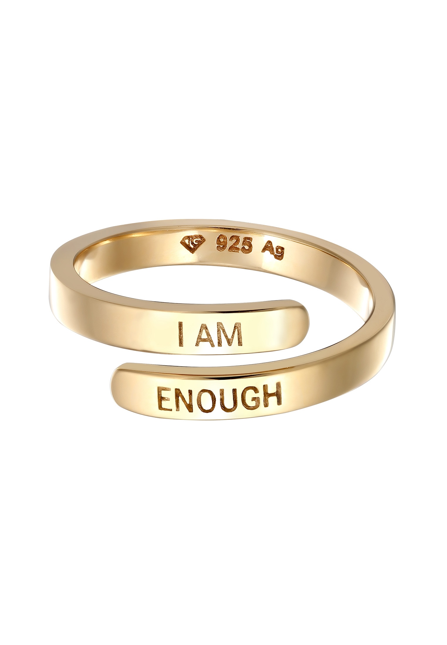 Elli Silberring »Ring Wickelring 925 Sterling Silber I AM ENOUGH«