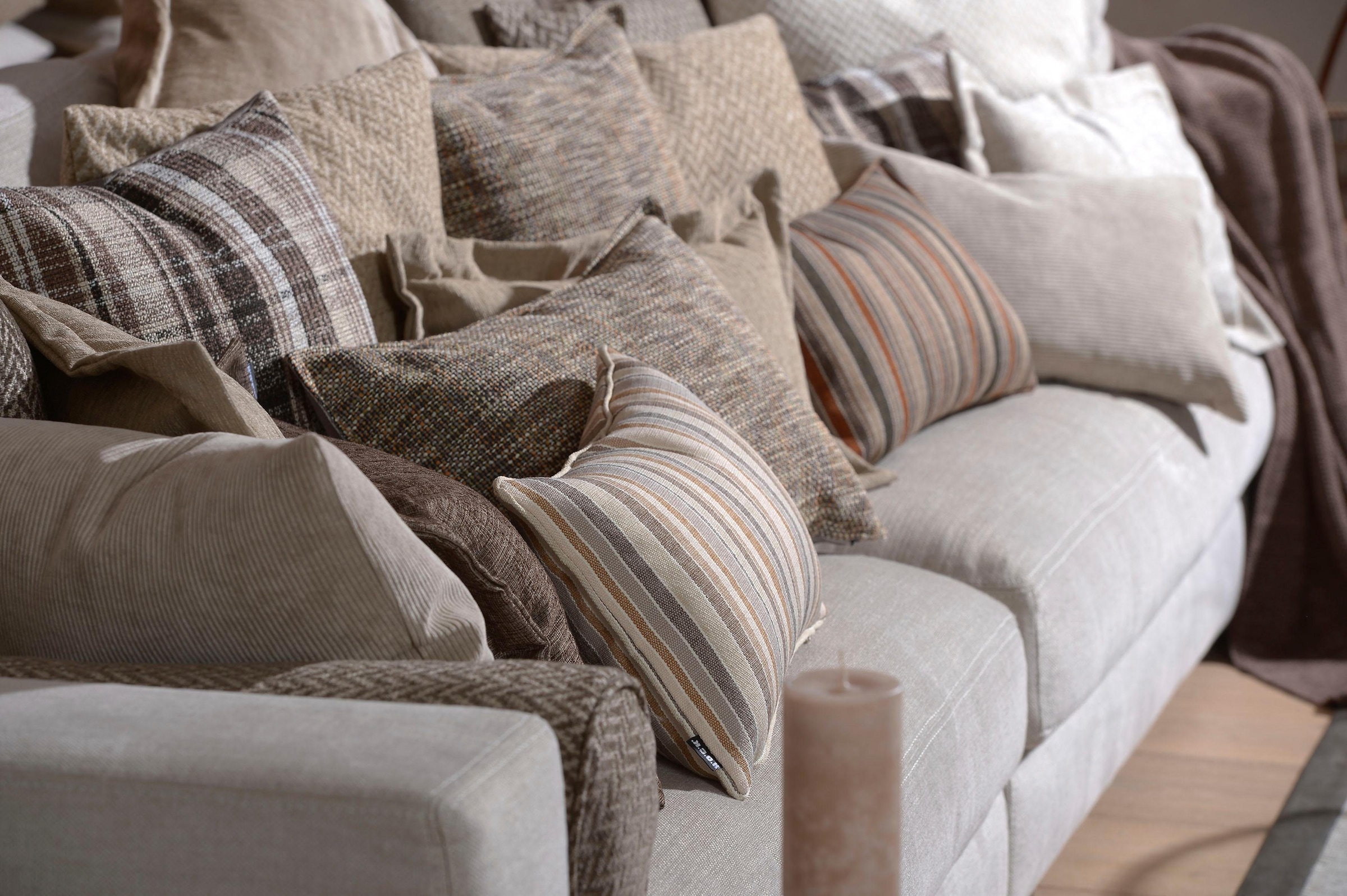 H.O.C.K. Dekokissen »Ardesia« mit Karomuster, Kissenhülle mit Füllung, 1 Stück