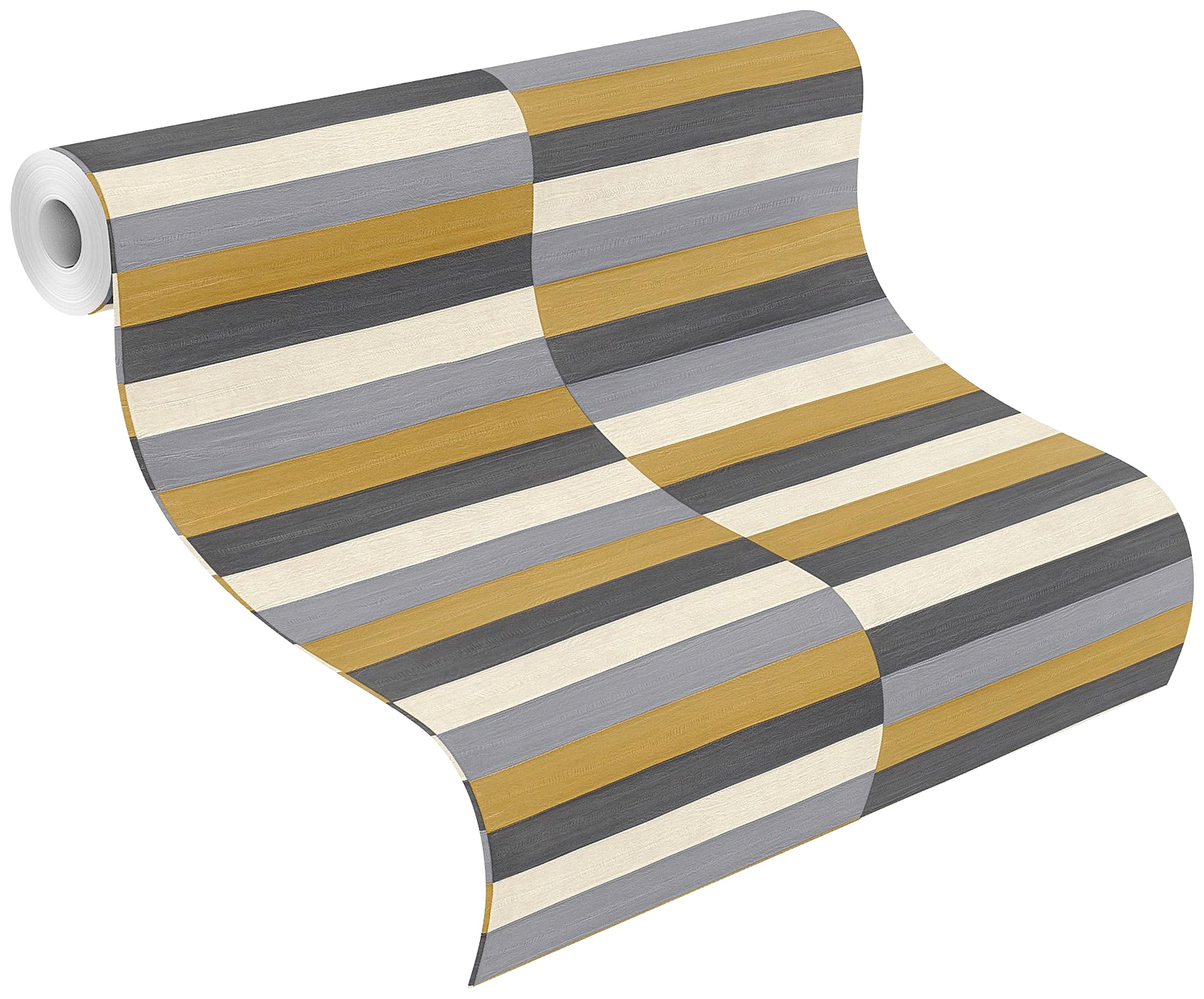 Rasch Vliestapete »Club« Lederoptik | quergestreift | unifarben mit Farbeinsatz gut lichtbeständig, hochwaschbeständig