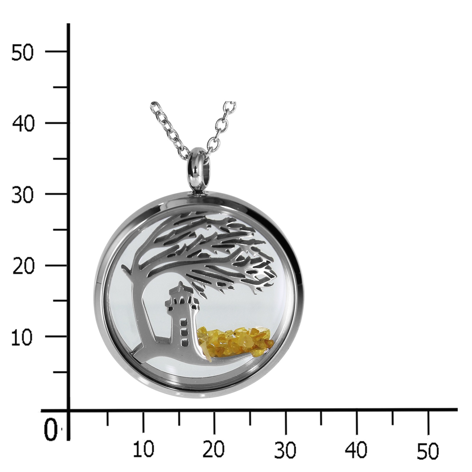 OSTSEE-SCHMUCK Kette mit Anhänger »- Windflüchter 30 mm - Edelstahl - ohne Stein«