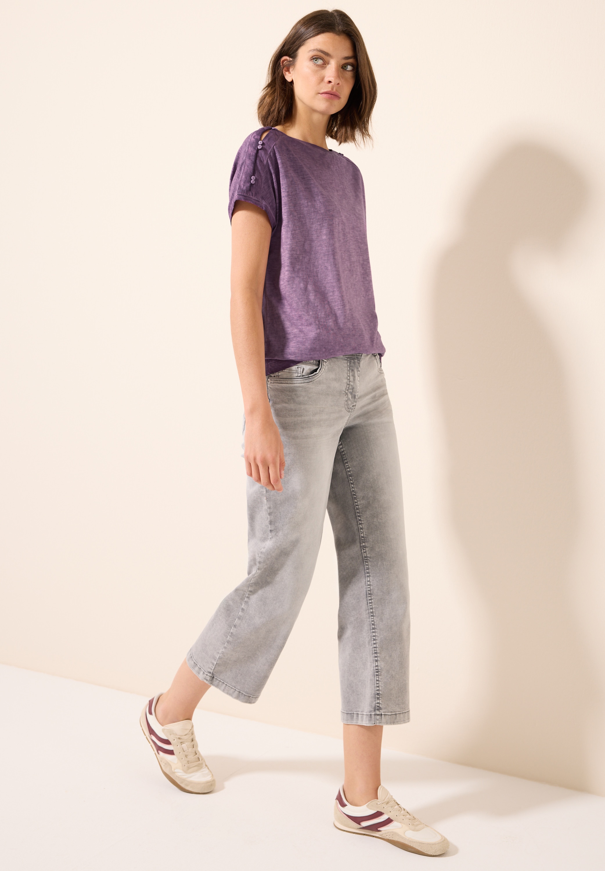 Cecil T-Shirt, mit Knopfdetail
