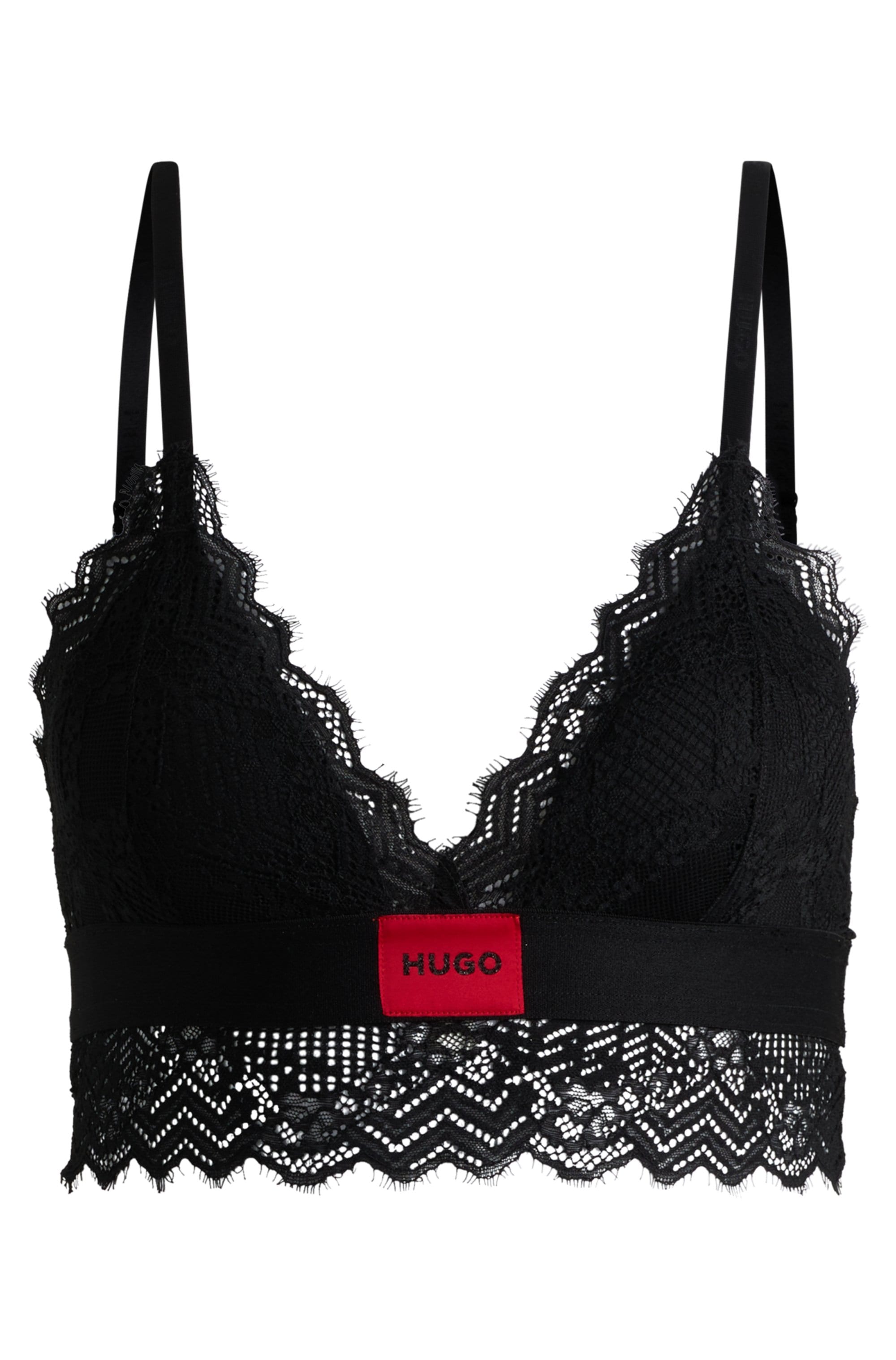 Triangel-BH »TRIANGLE PADDED LACE«, mit Hugo-Label am Bund