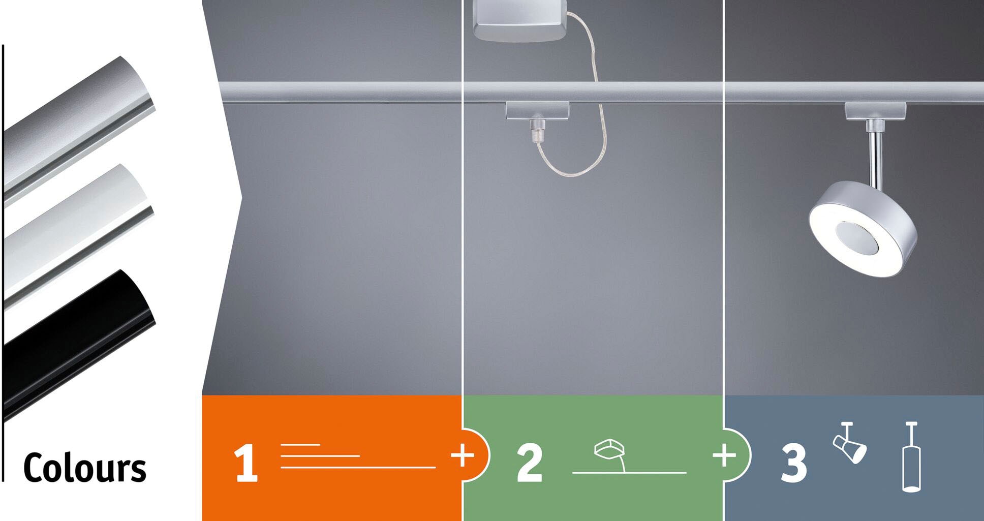 Paulmann Schienensystem-Leuchten »URail Spot Circle 1x5W 4000K 230V« LED-Modul 1 Stk. Neutralweiß 3-Step-Dimmbar