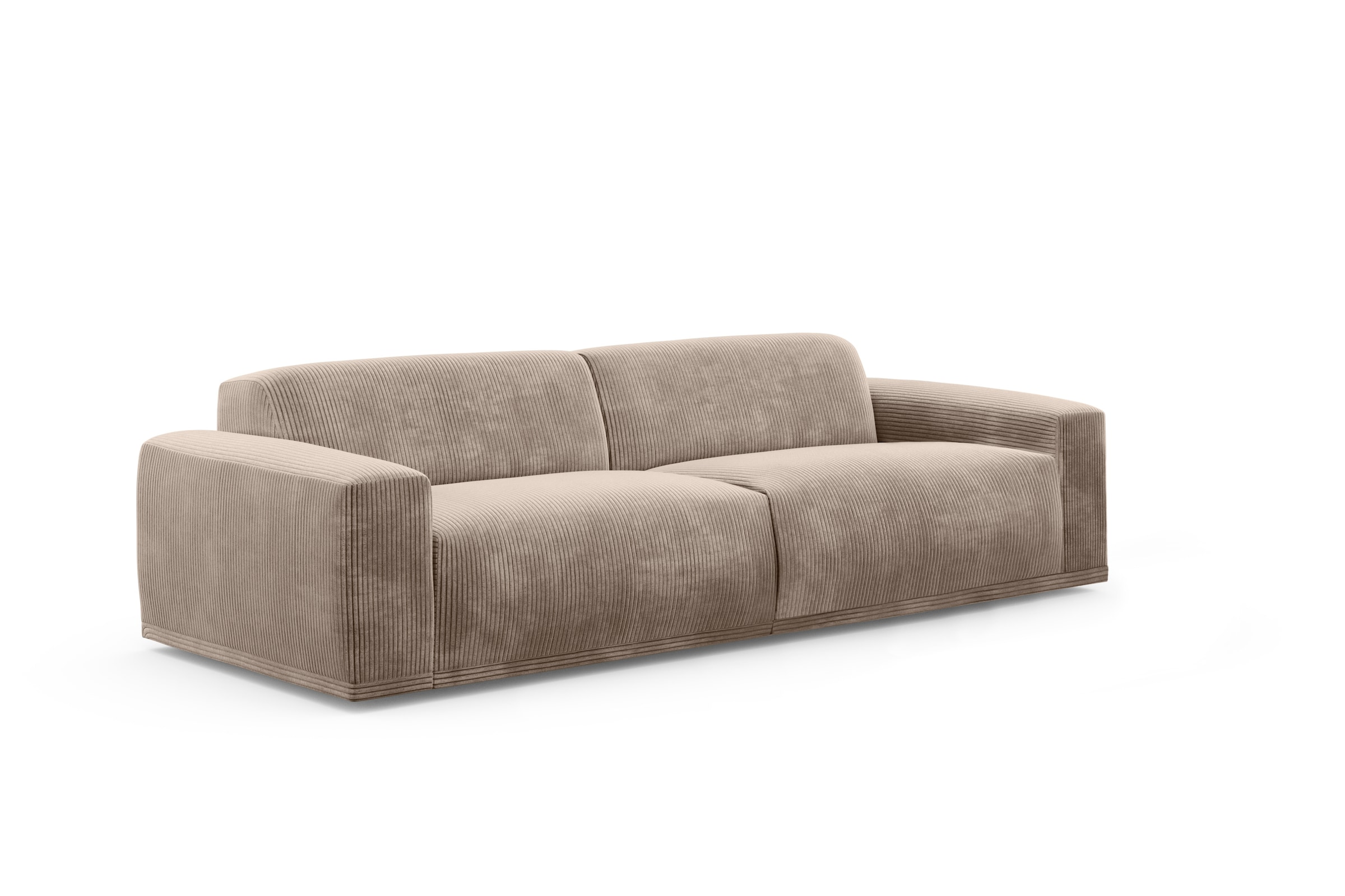 TRENDMANUFAKTUR Big-Sofa »Braga, mit hochwertigem Kaltschaum, Megasofa, in Cord erhältlich«, modernes Big-Sofa, Couch mit hohem Sitzkomfort, 254/72/107 cm (B/H/T)