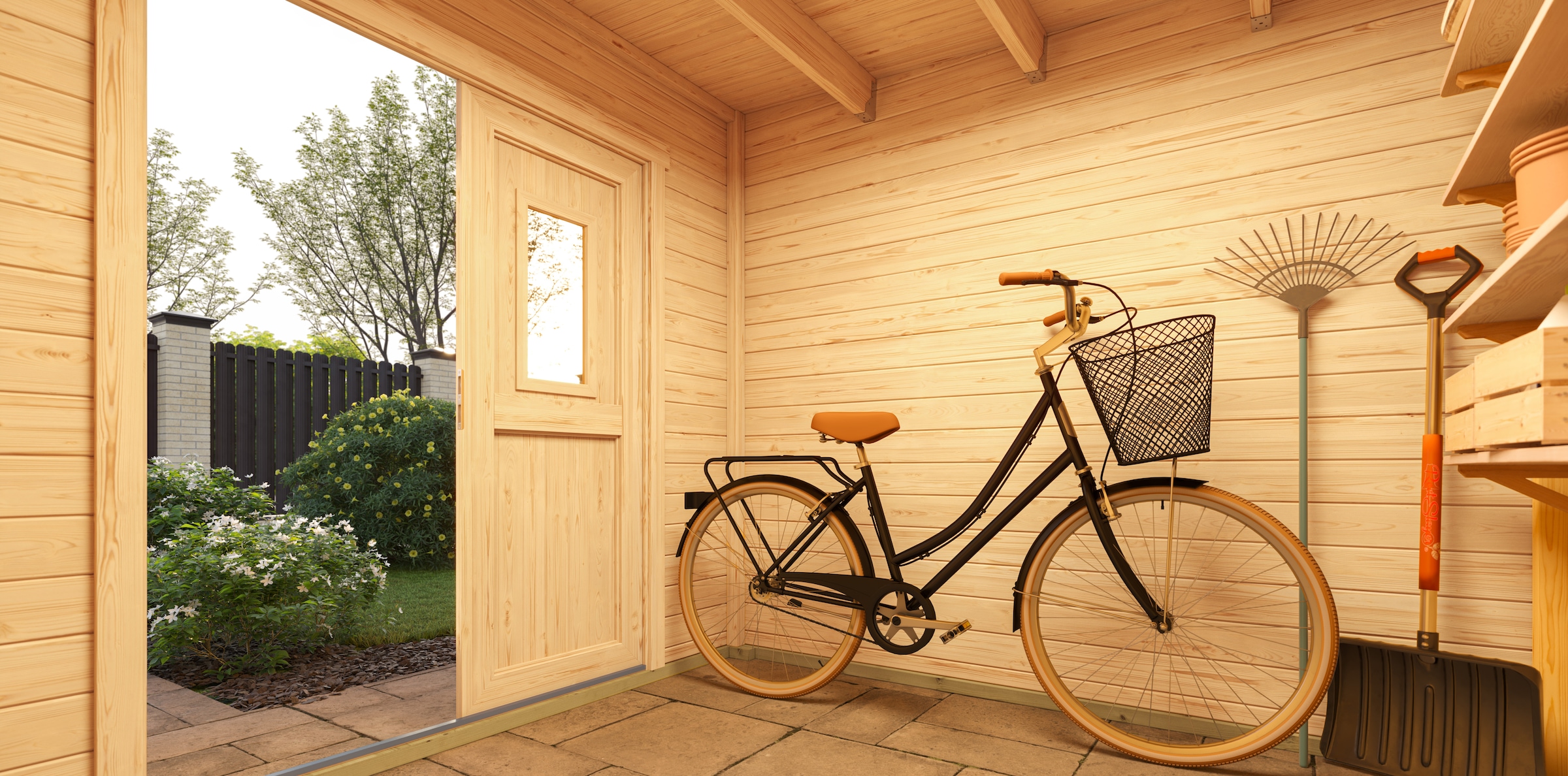 Nordic Holz Gartenhaus »Felix 1,5« kleiner stilvoller Schuppen mit Flachdach