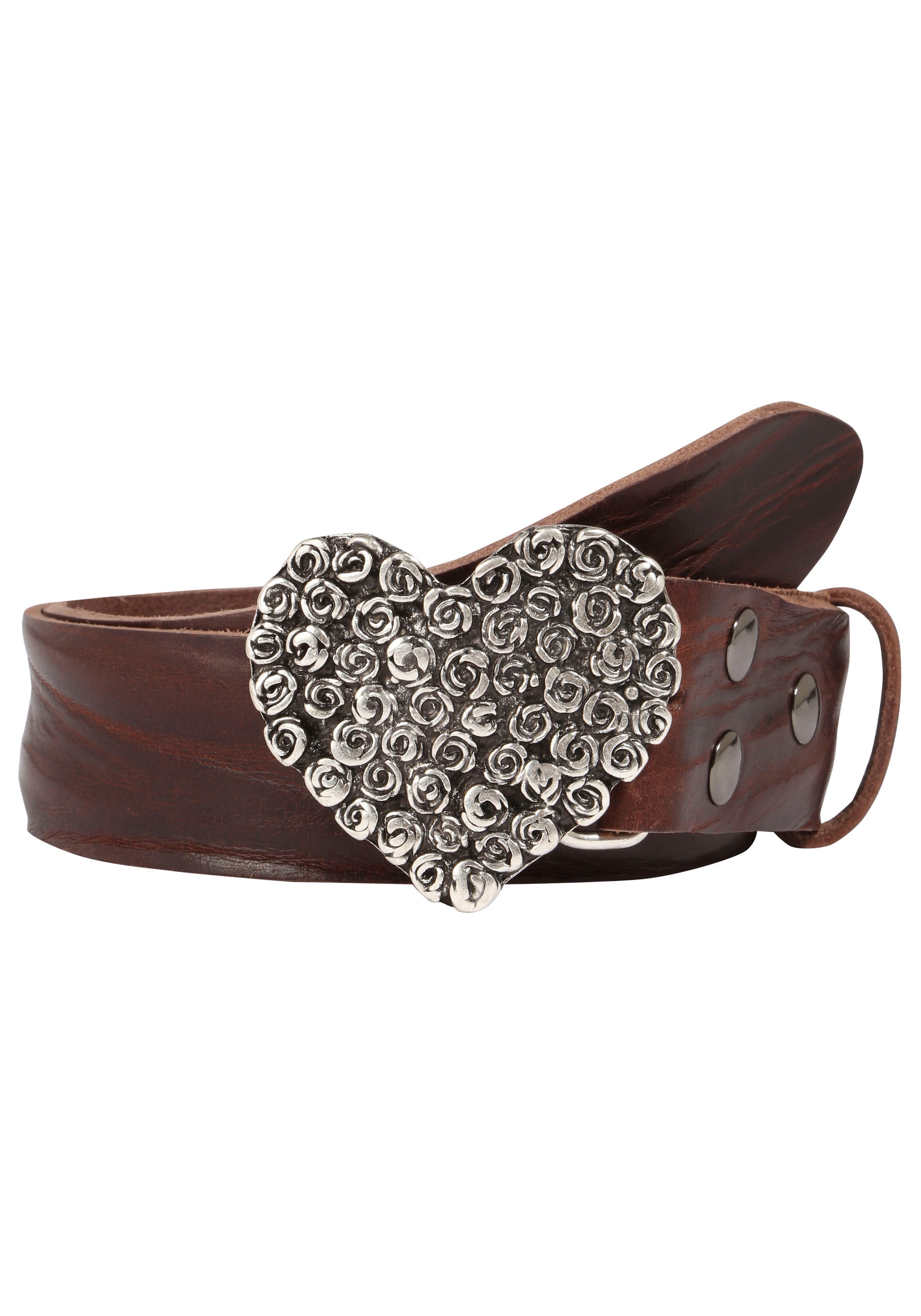 Rettungsring Gürtel Ledergürtel mit austauschbarer Schließe »Felswand Rosenherz Komplett«