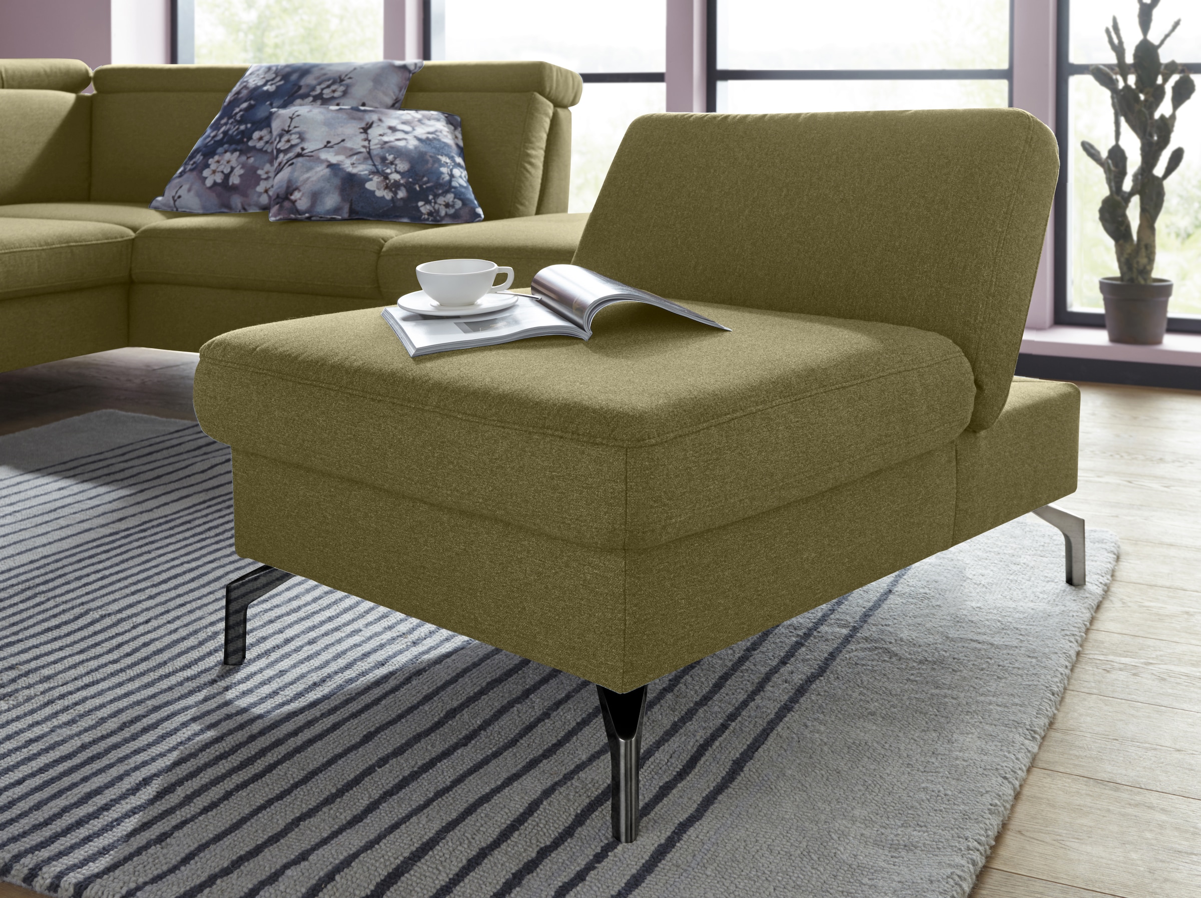 sit&more Hocker »Brisbane« Fußhöhe 12 cm, mit Federkern und Klappfunktion