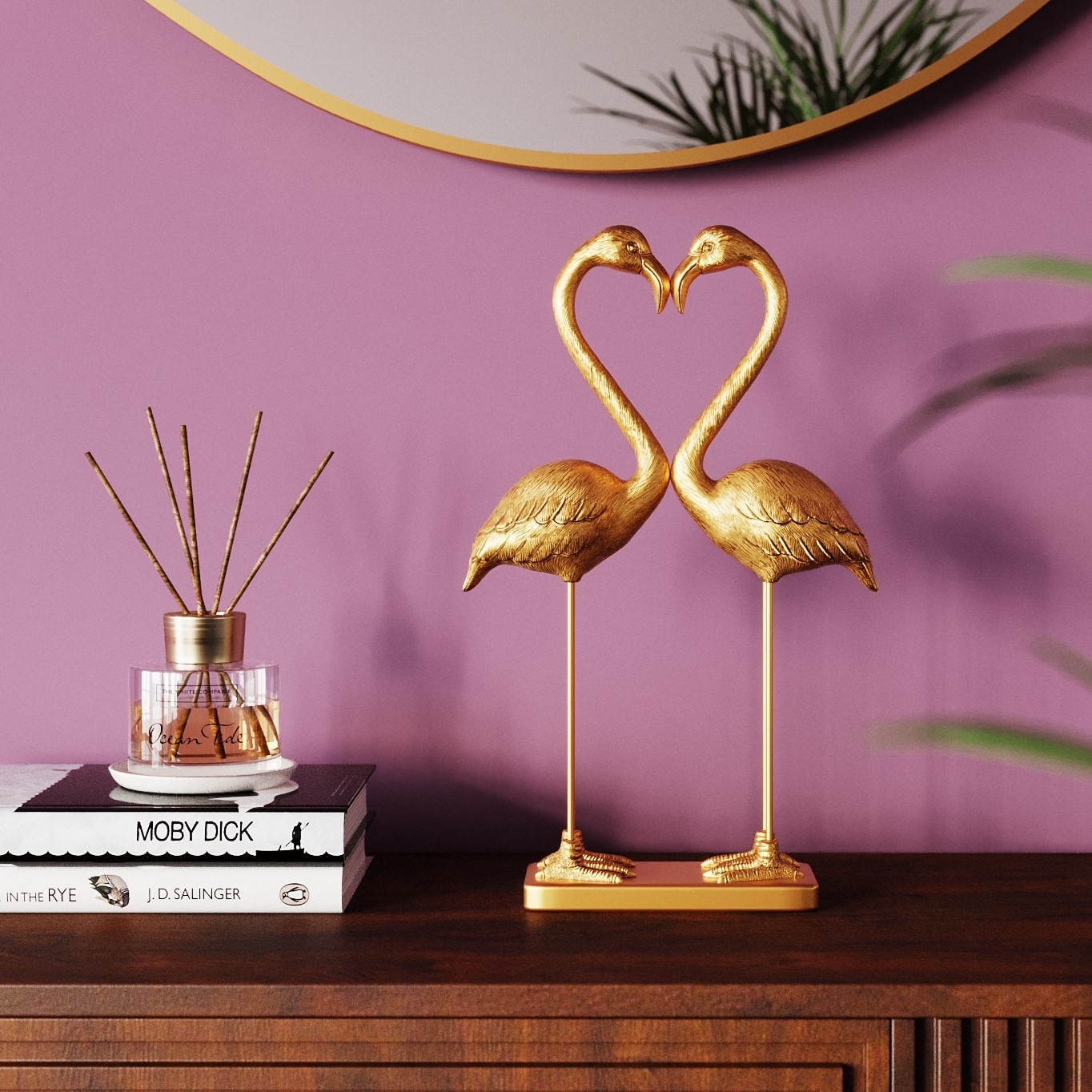 Kare Design Dekofigur »Flamingo Love Gold 39cm«