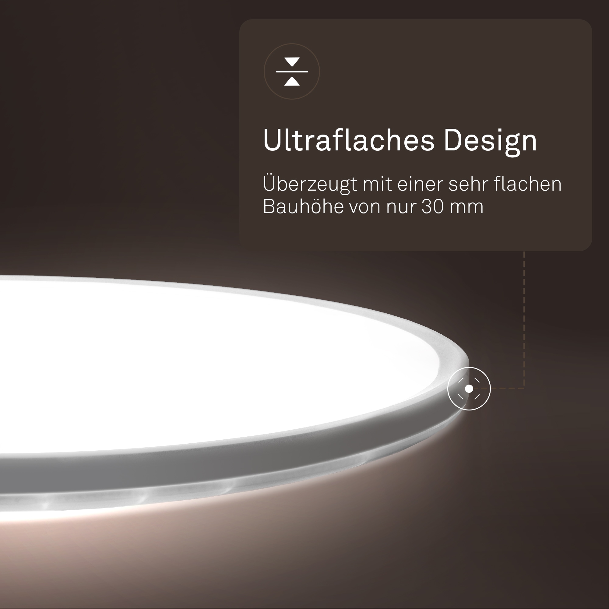 B.K.Licht LED Panel »SHALLOW« LED-Board 1 Stk. Neutralweiß 29x3 cm, Badlampe, Badezimmer, Küche, Wohnzimmer