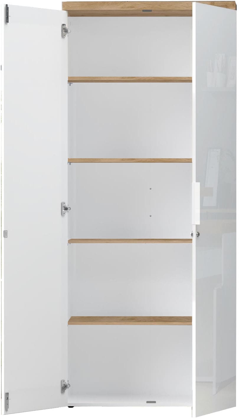 INOSIGN Aktenschrank »Easy B/H 81/190 cm, Büroschrank, Mehrzweckschrank mit 2 Türen« abschließbar, 4 Böden, Metallgriffe, Top 38 mm stark